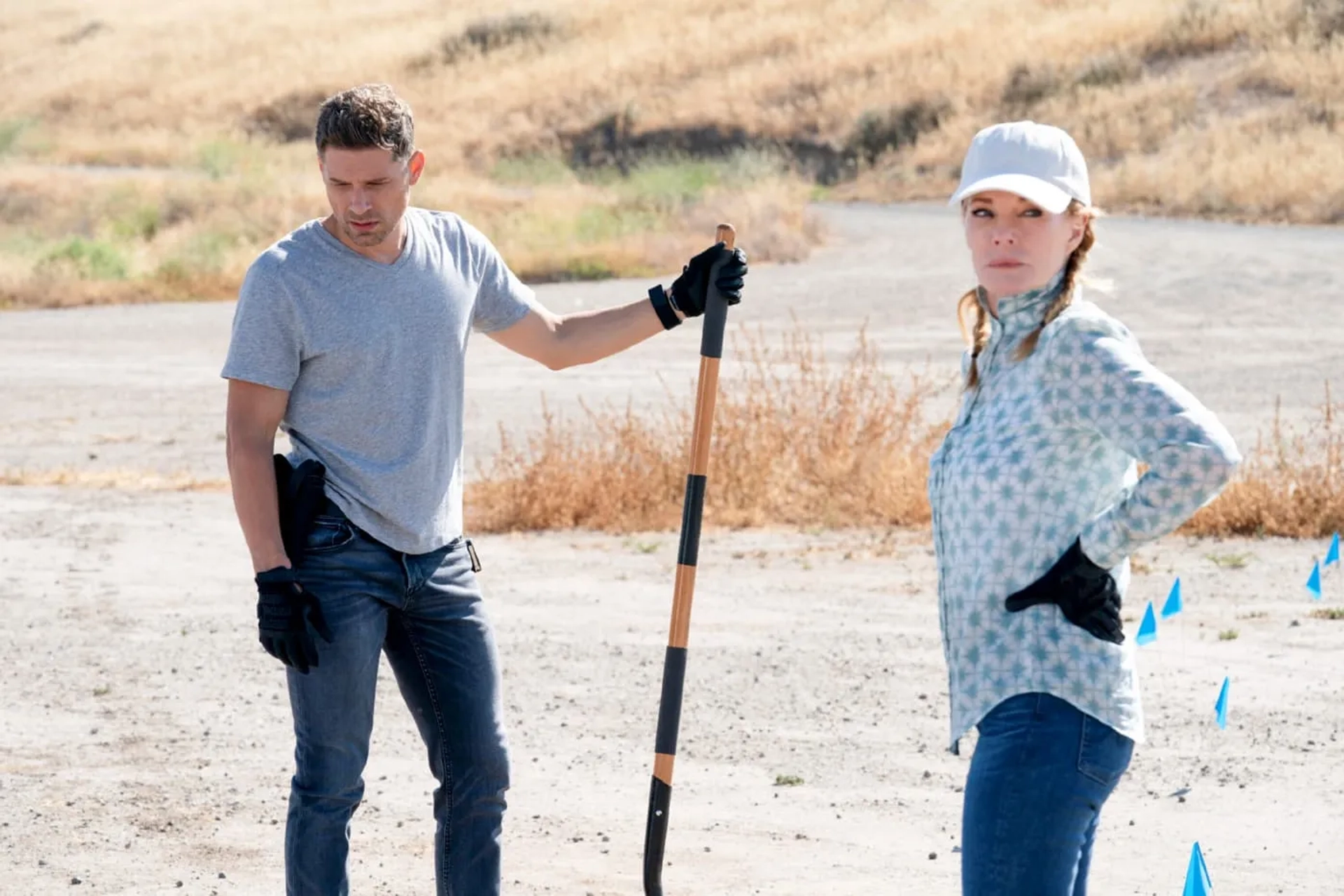 Marg Helgenberger and Matt Lauria in CSI: Vegas (2021)