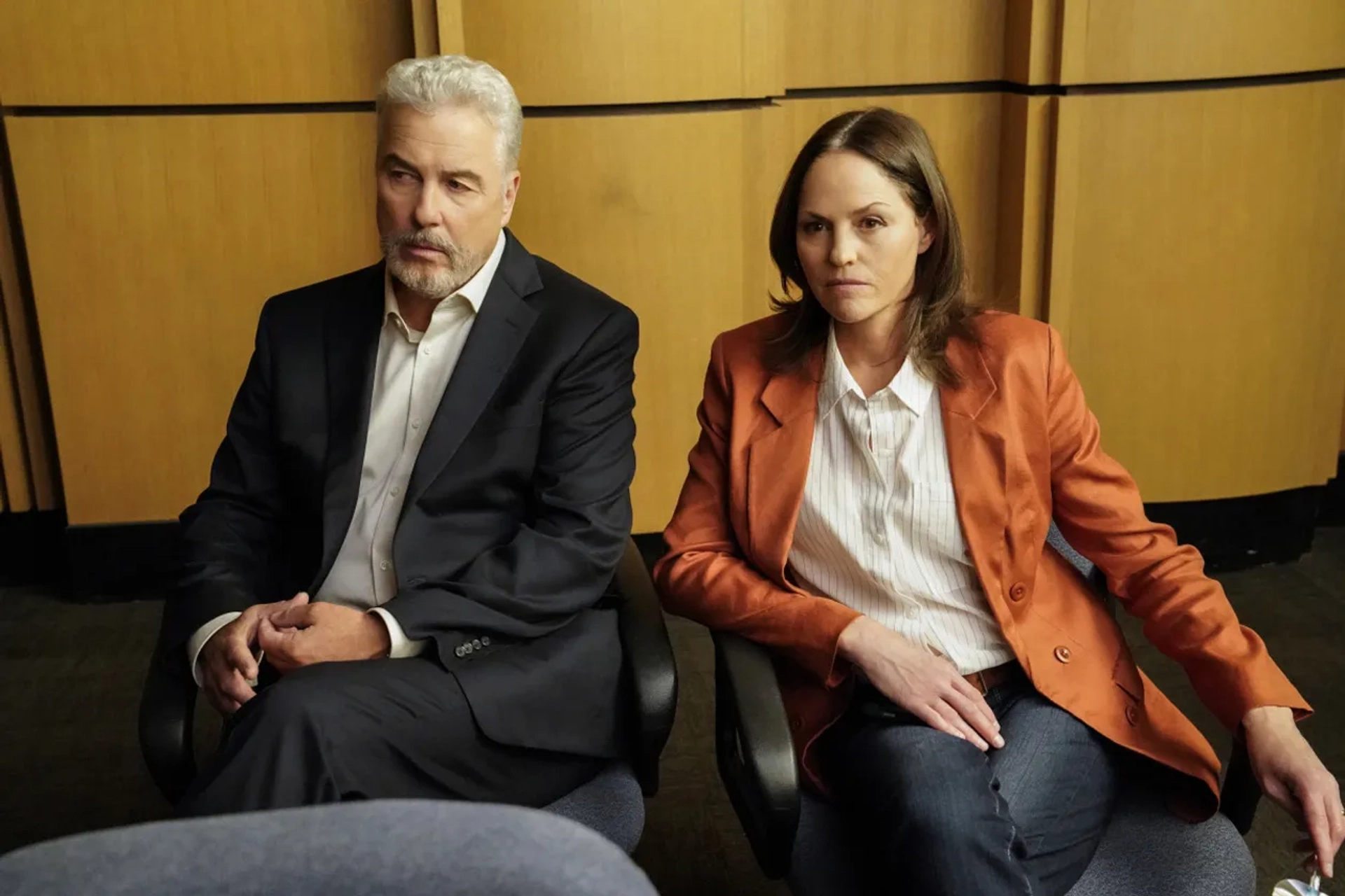 Jorja Fox and William Petersen in CSI: Vegas (2021)