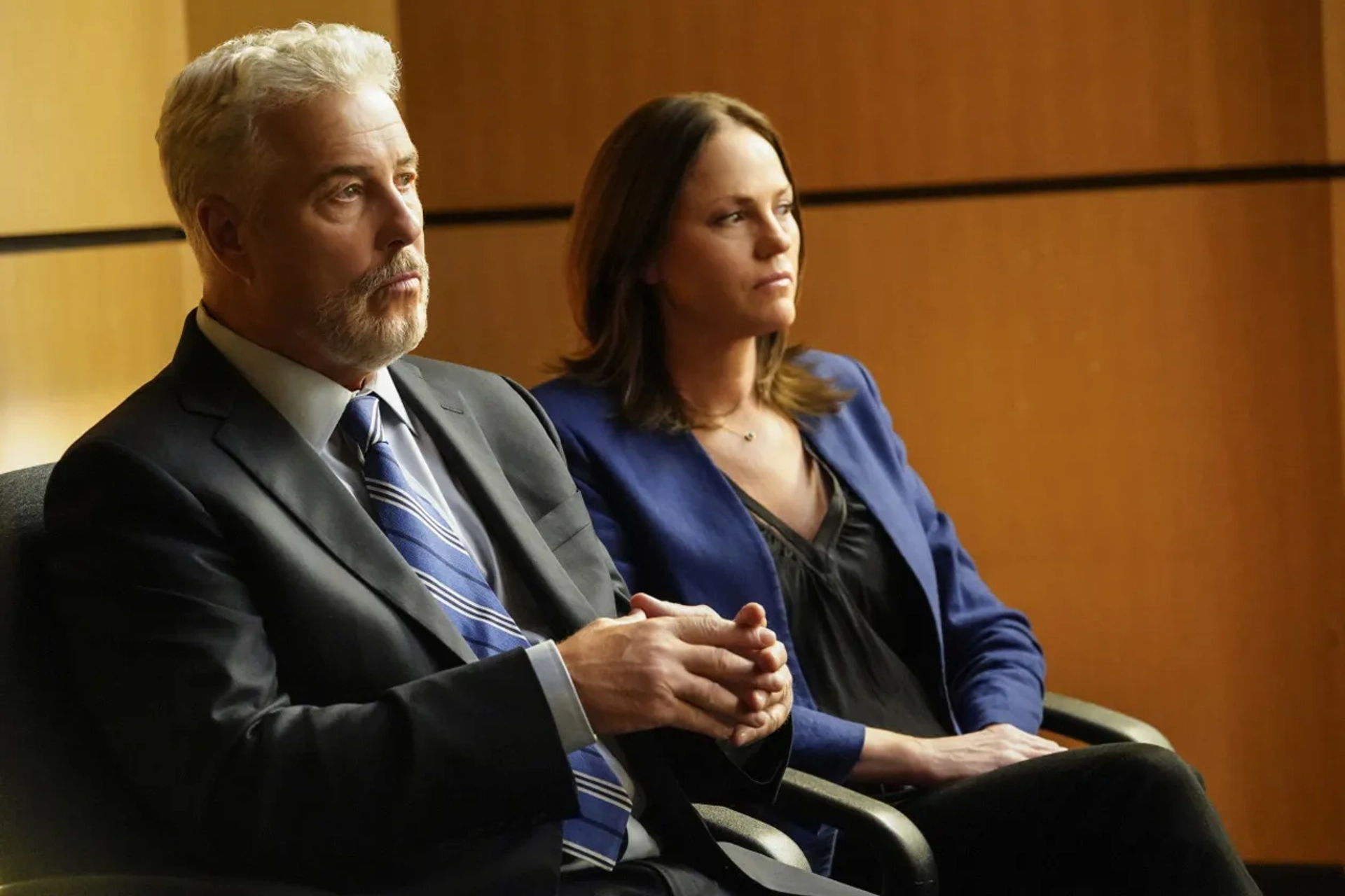 Jorja Fox and William Petersen in CSI: Vegas (2021)