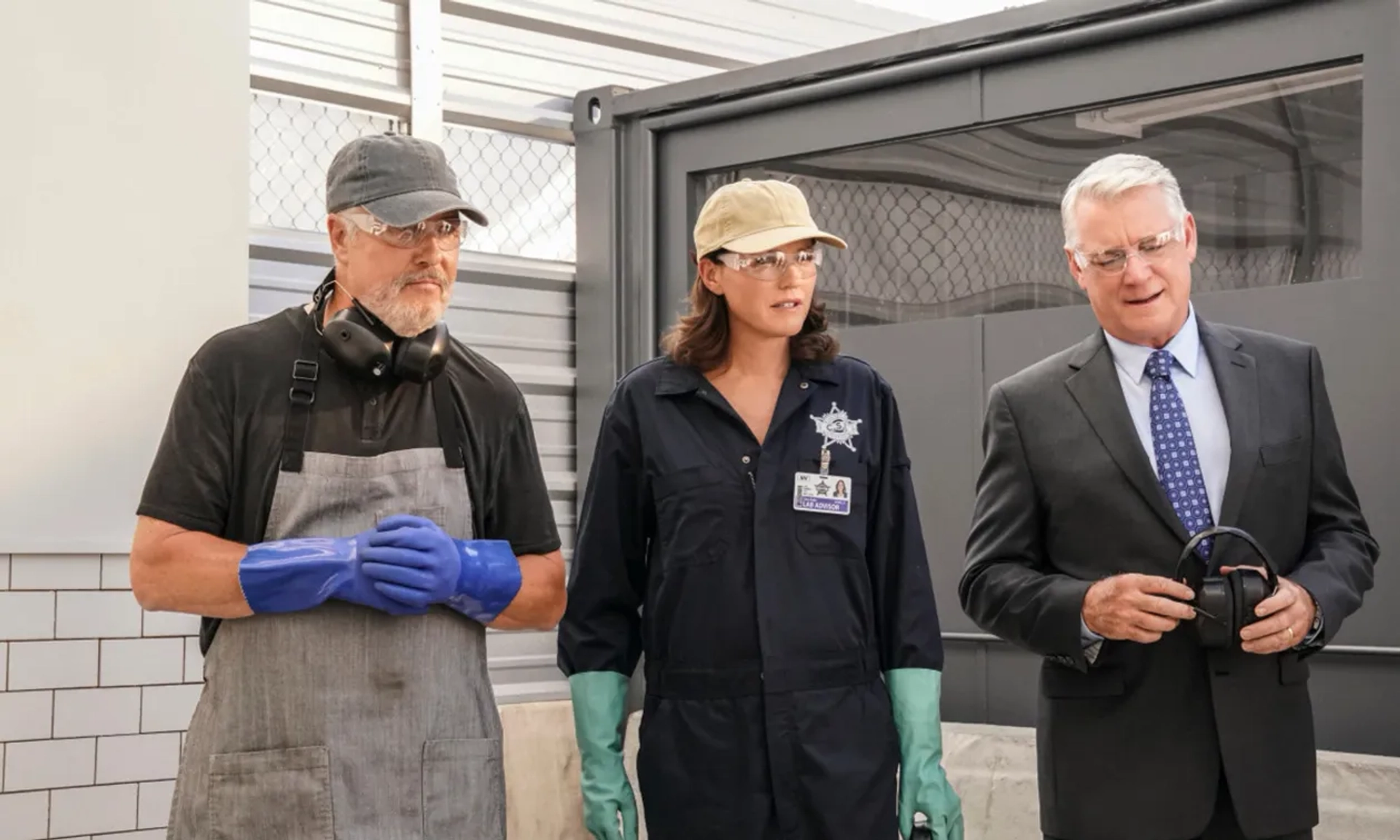 Robert Curtis Brown, Jorja Fox, and William Petersen in CSI: Vegas (2021)