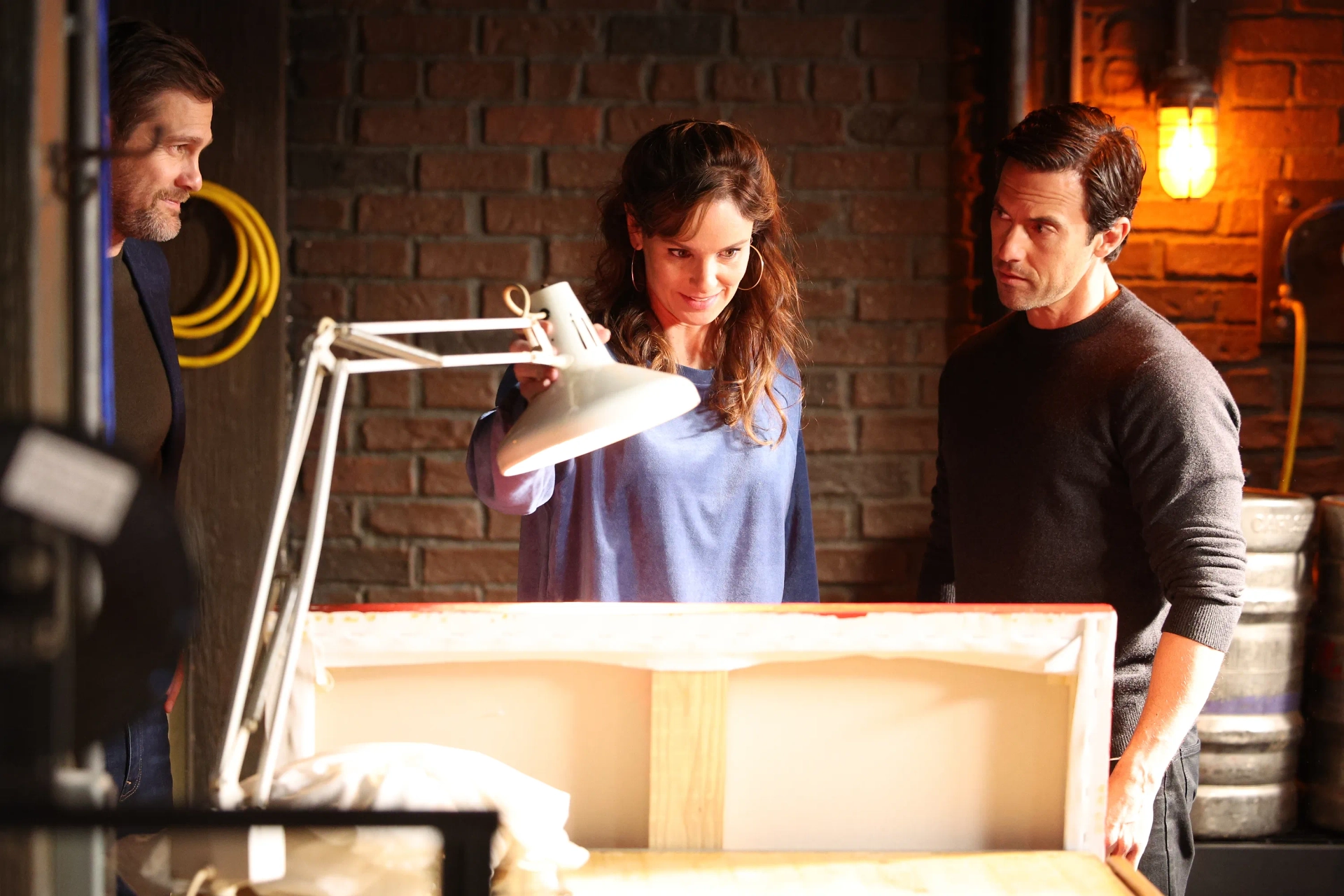Geoff Stults, Milo Ventimiglia, and Sarah Wayne Callies in The Company You Keep (2023)