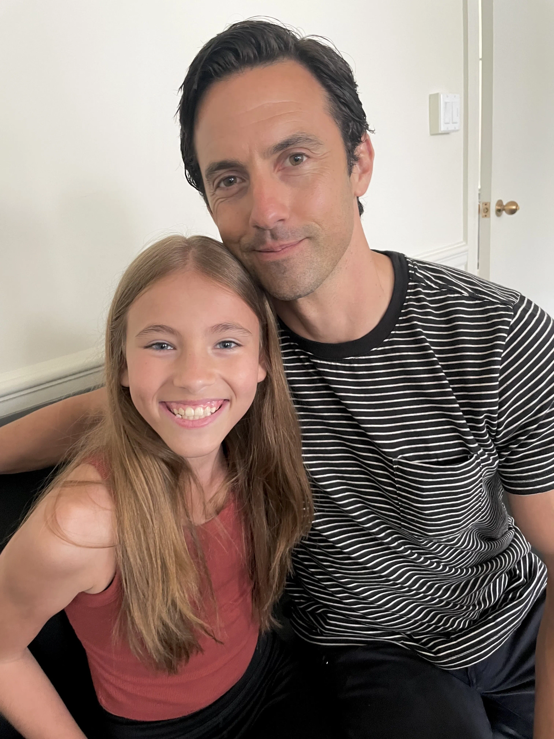 Shaylee Mansfield with Milo Ventimiglia.