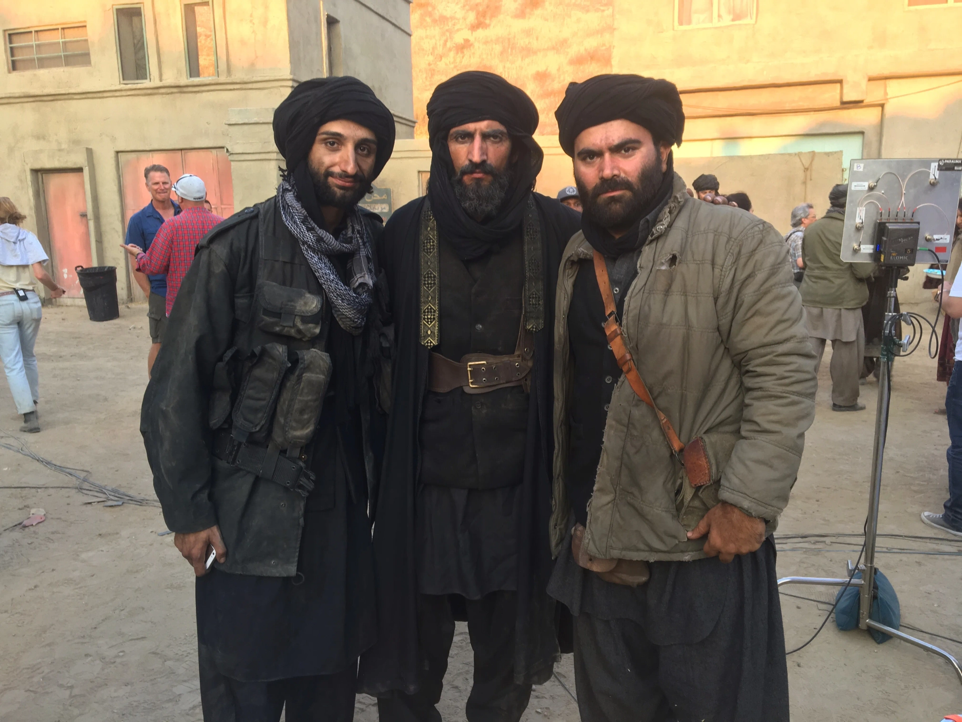 Actors Numan Acar, Shavn Aladdin, on Hamzah Saman onset of 13 hours by Michael Bay