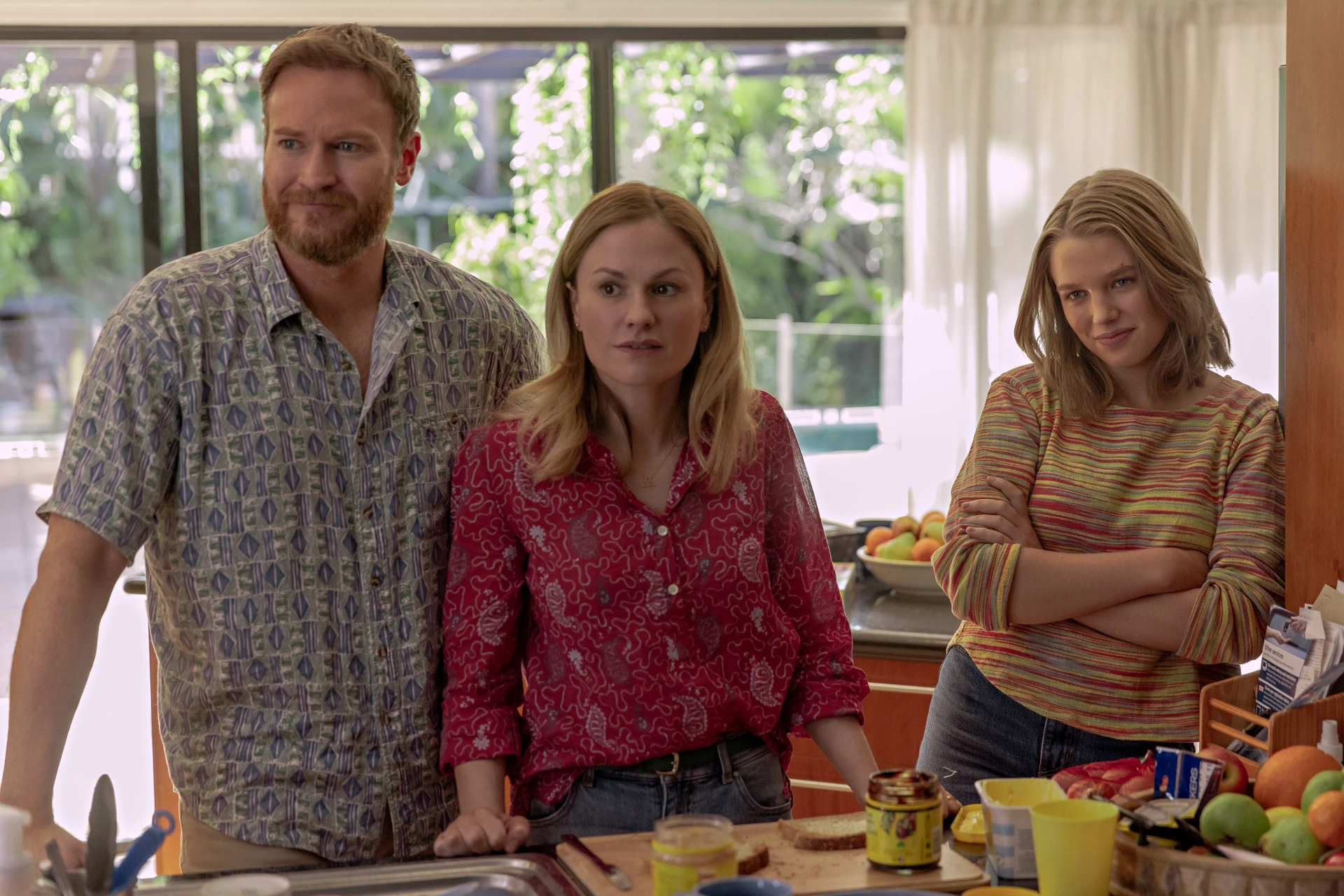 Anna Paquin, Josh Lawson, and Teagan Croft in True Spirit (2023)