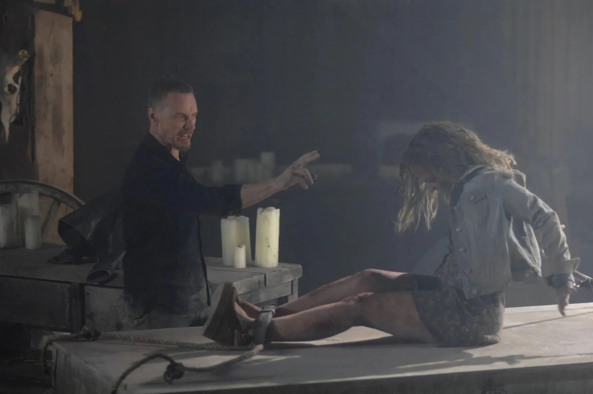 Ben Daniels and Zibby Allen in The Exorcist (2016)