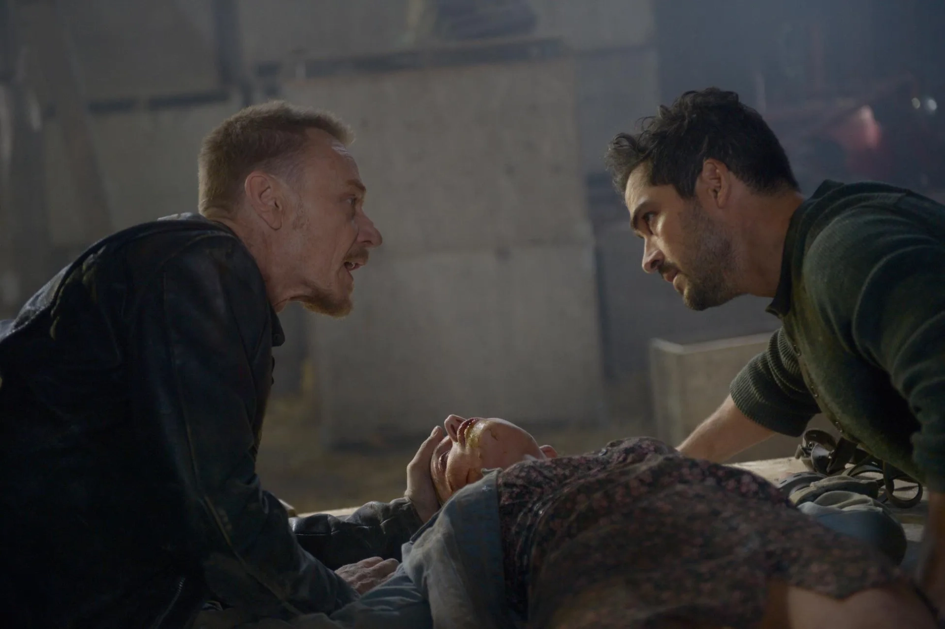 Ben Daniels, Alfonso Herrera, and Zibby Allen in The Exorcist (2016)