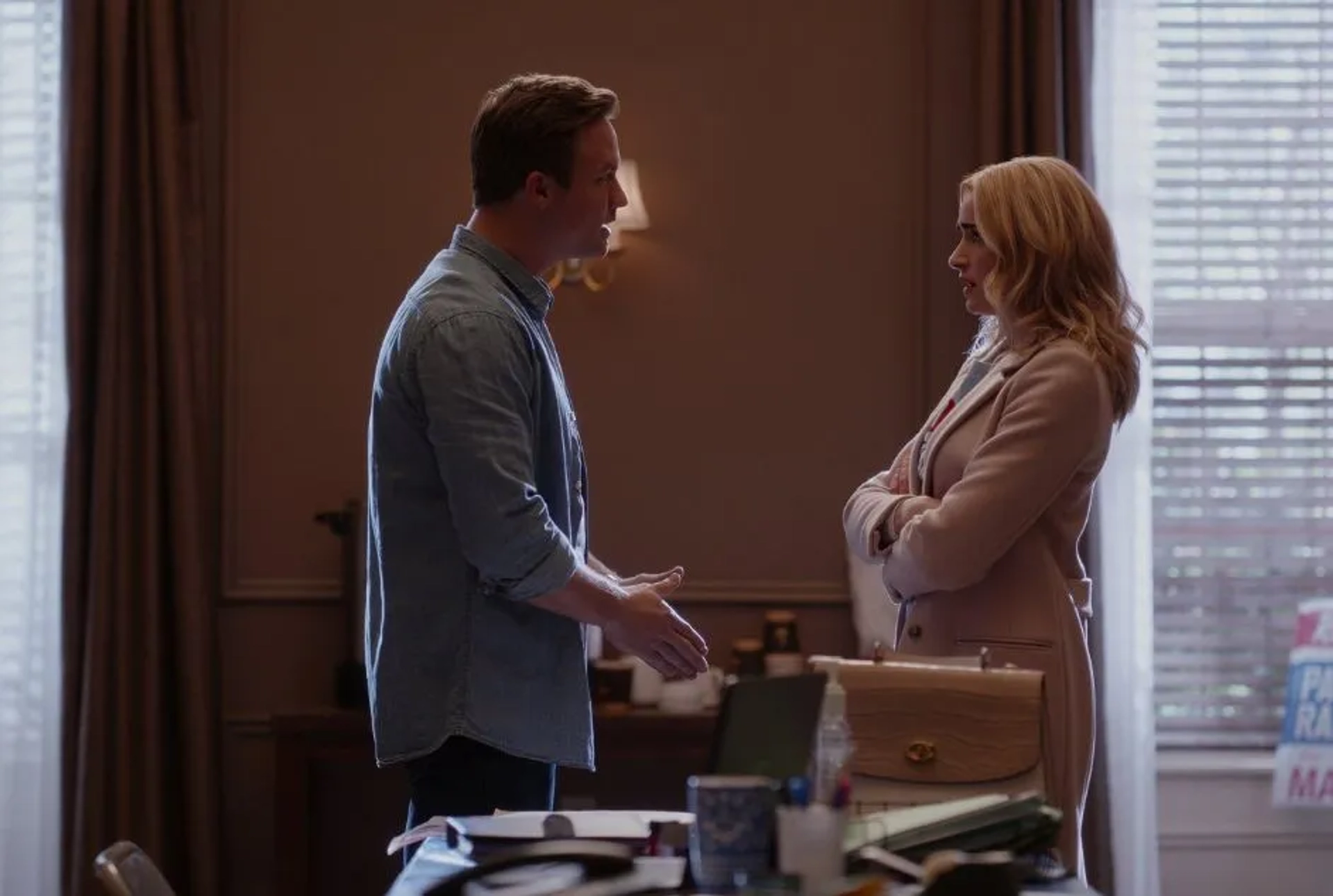 Scott Porter and Brianne Howey in Ginny & Georgia (2021)