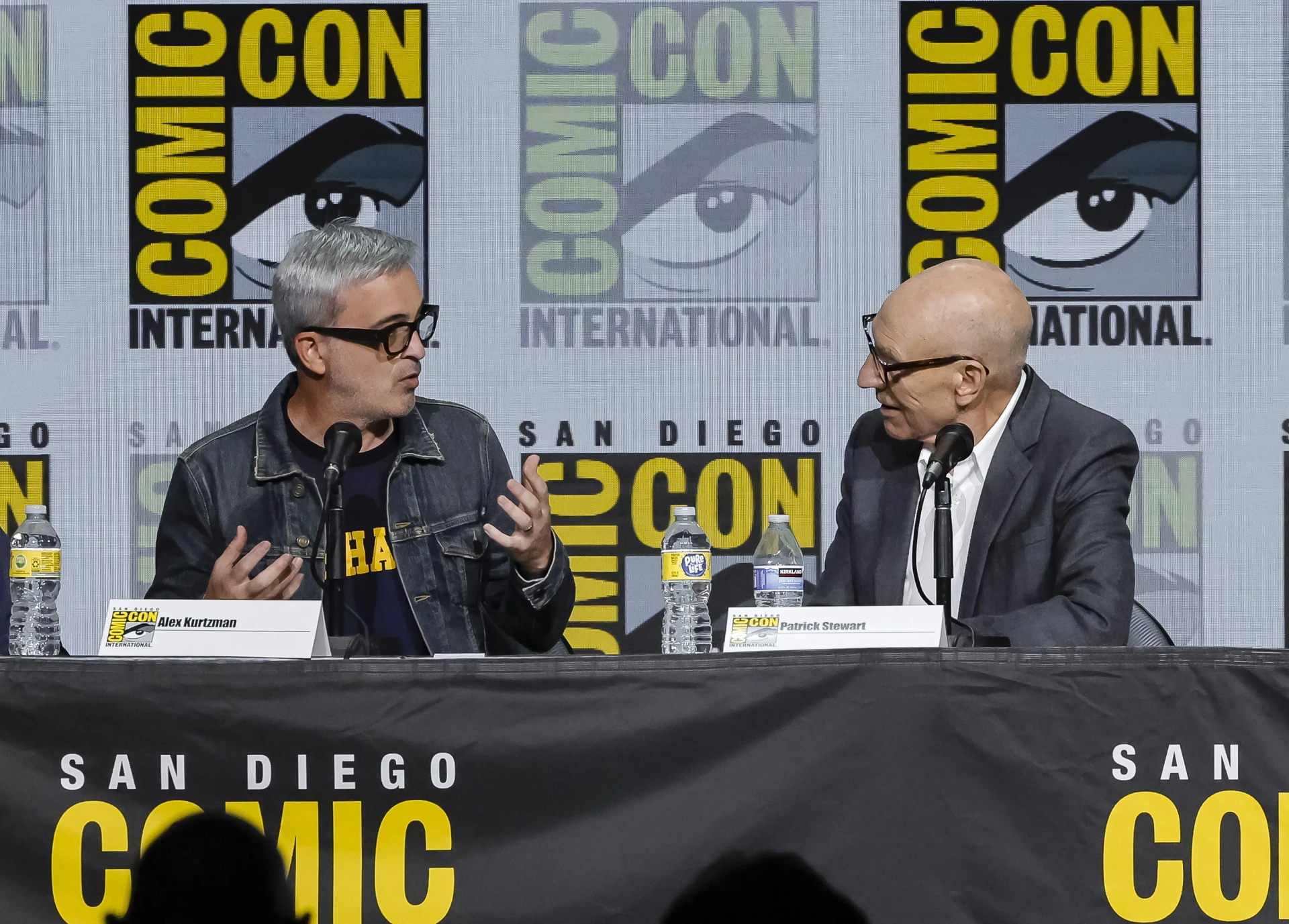 Patrick Stewart and Alex Kurtzman at an event for Star Trek: Picard (2020)