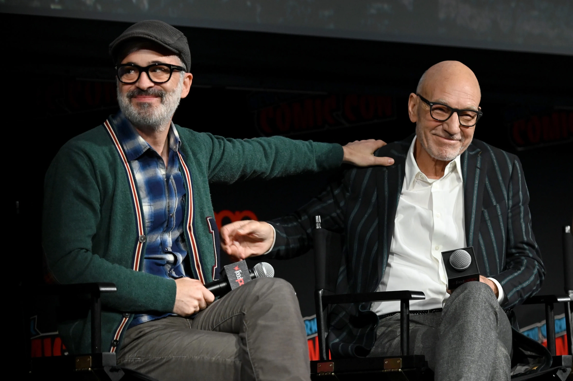 Patrick Stewart and Alex Kurtzman at an event for Star Trek: Picard (2020)