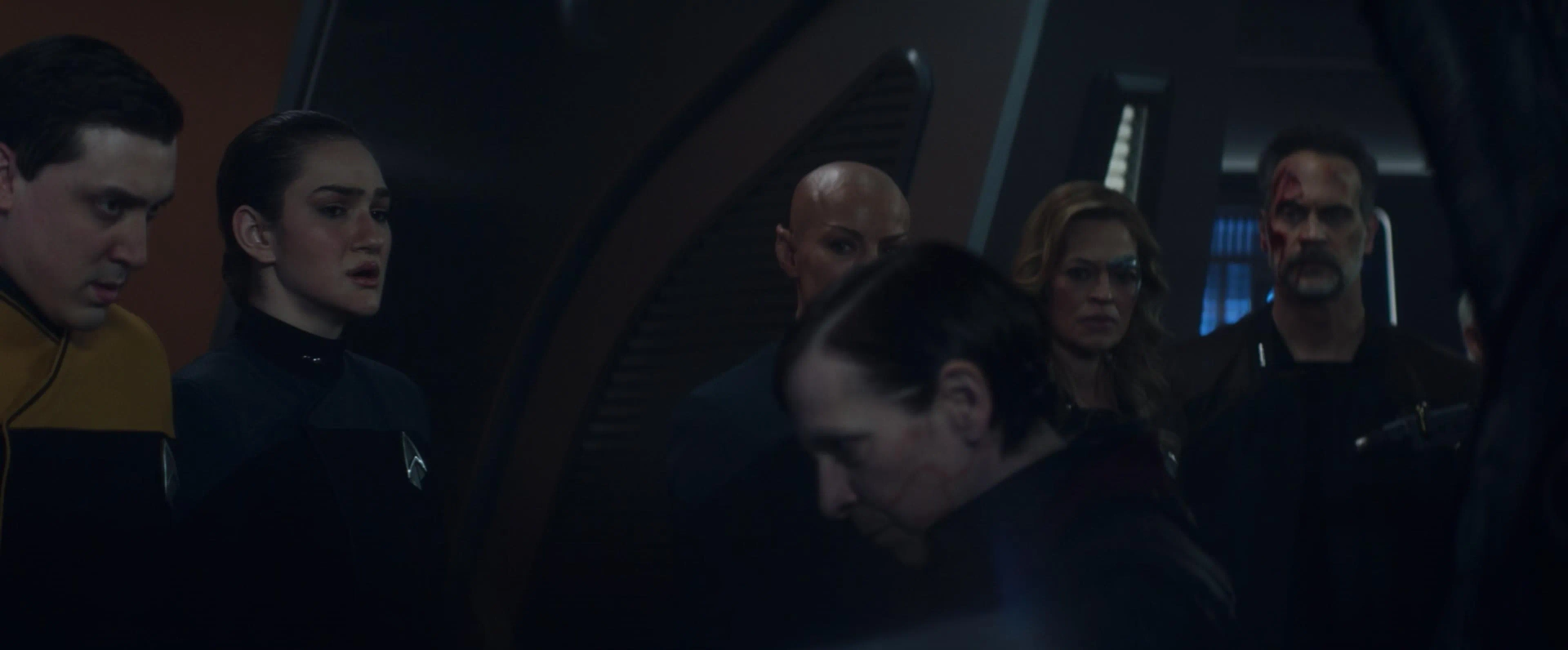 Amanda Plummer, Jeri Ryan, Todd Stashwick, Jin Maley, and Sophia Adler in Star Trek: Picard: Surrender (2023)