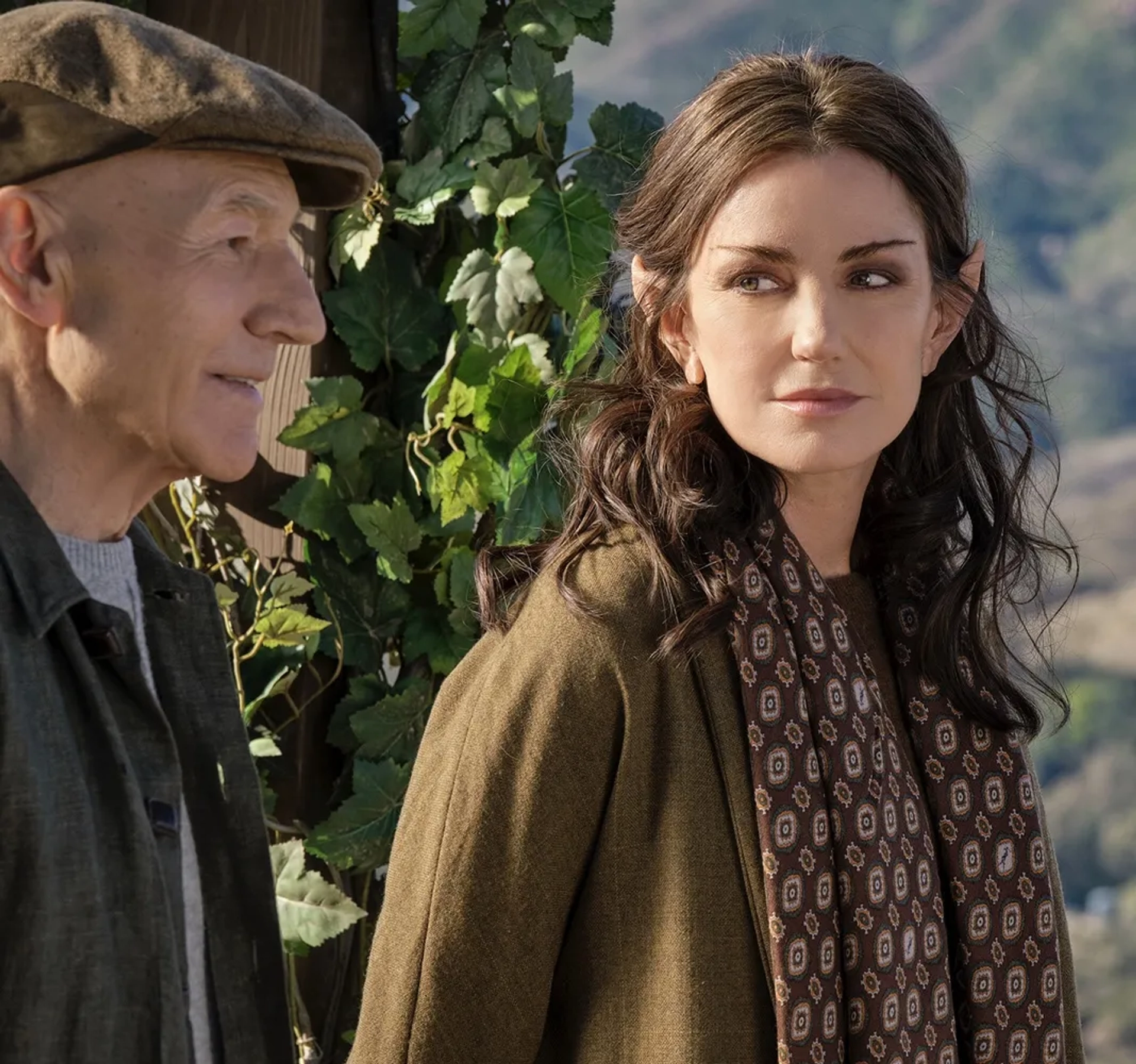 Patrick Stewart and Orla Brady in Star Trek: Picard (2020)