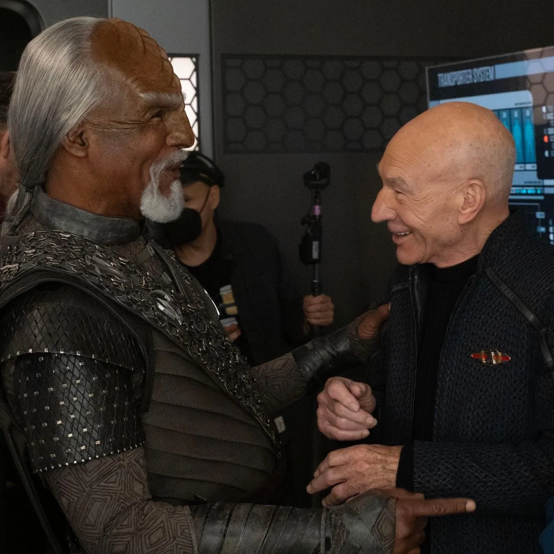 Michael Dorn and Patrick Stewart in Star Trek: Picard: The Bounty (2023)