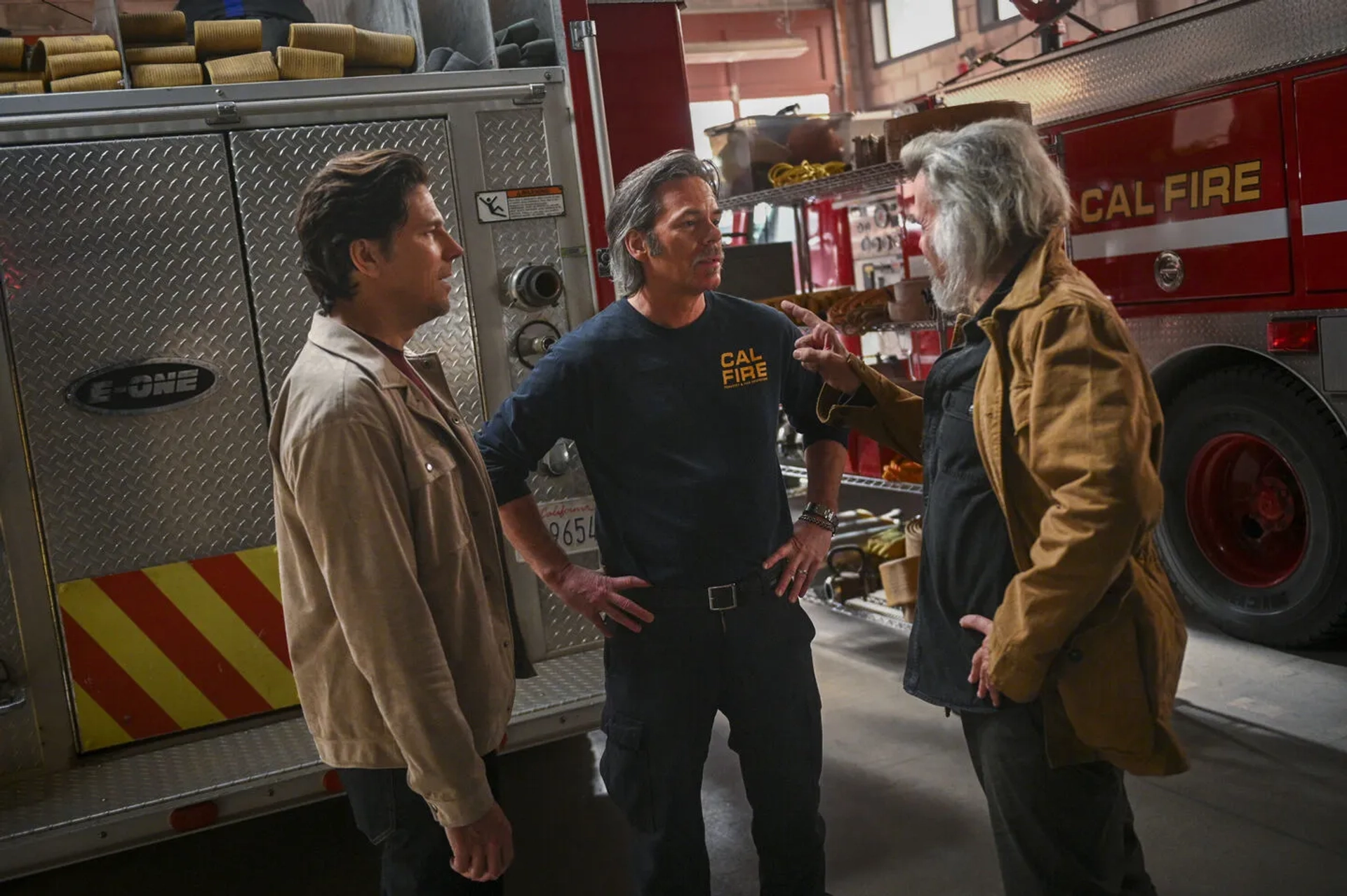 Jeff Fahey, Billy Burke, and Michael Trucco in Fire Country (2022)