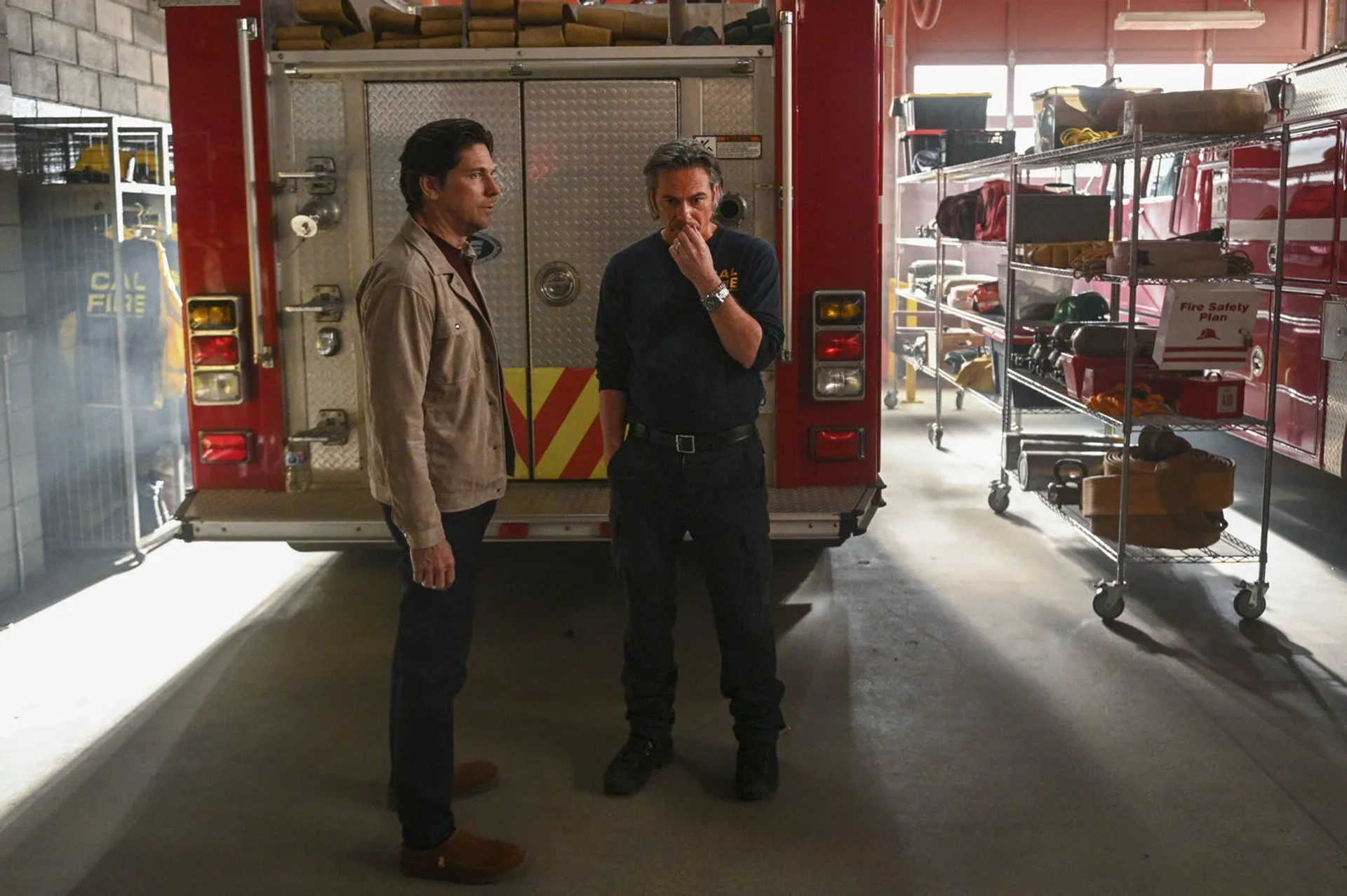 Billy Burke and Michael Trucco in Fire Country (2022)