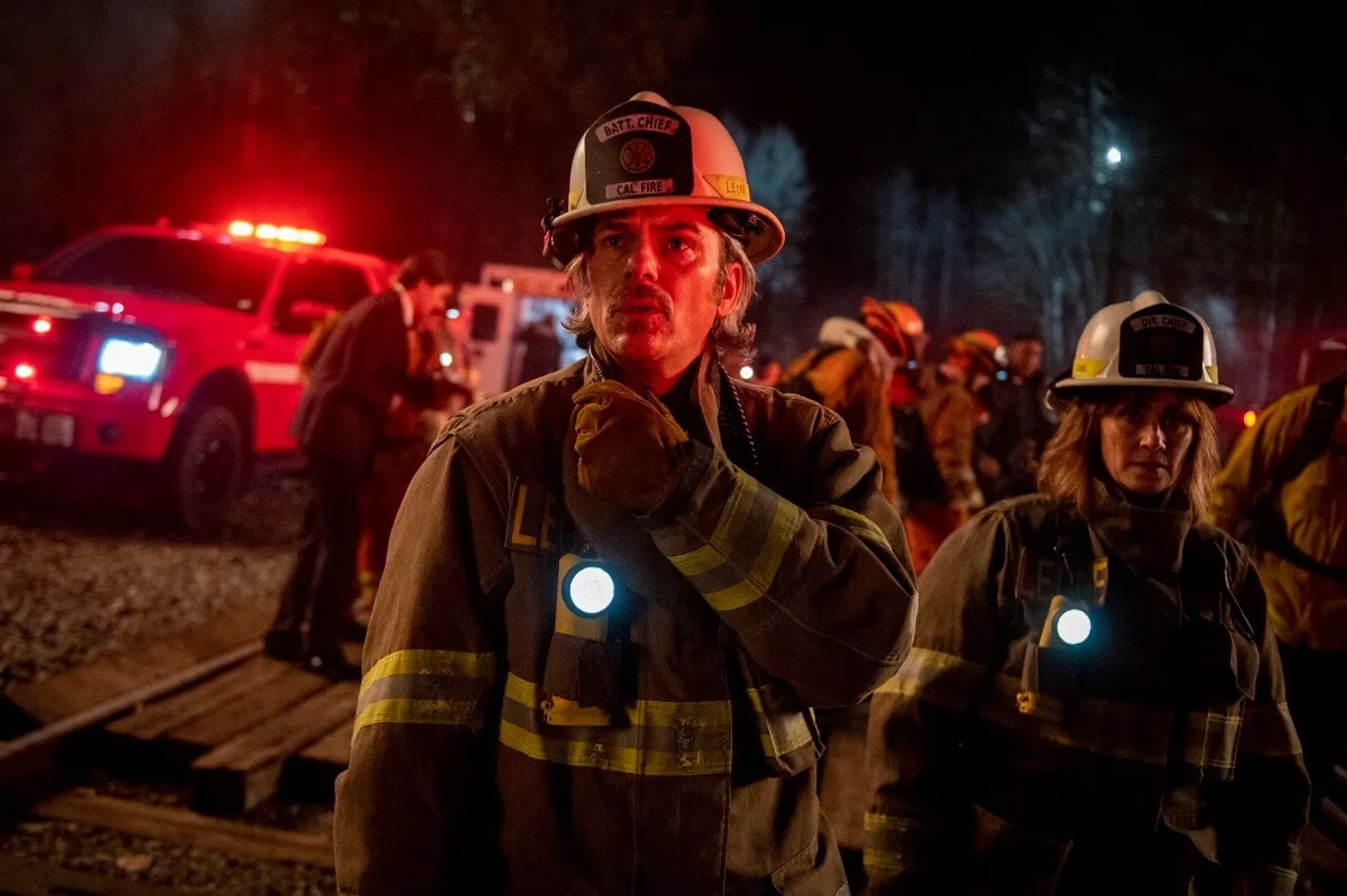 Billy Burke and Diane Farr in Fire Country (2022)