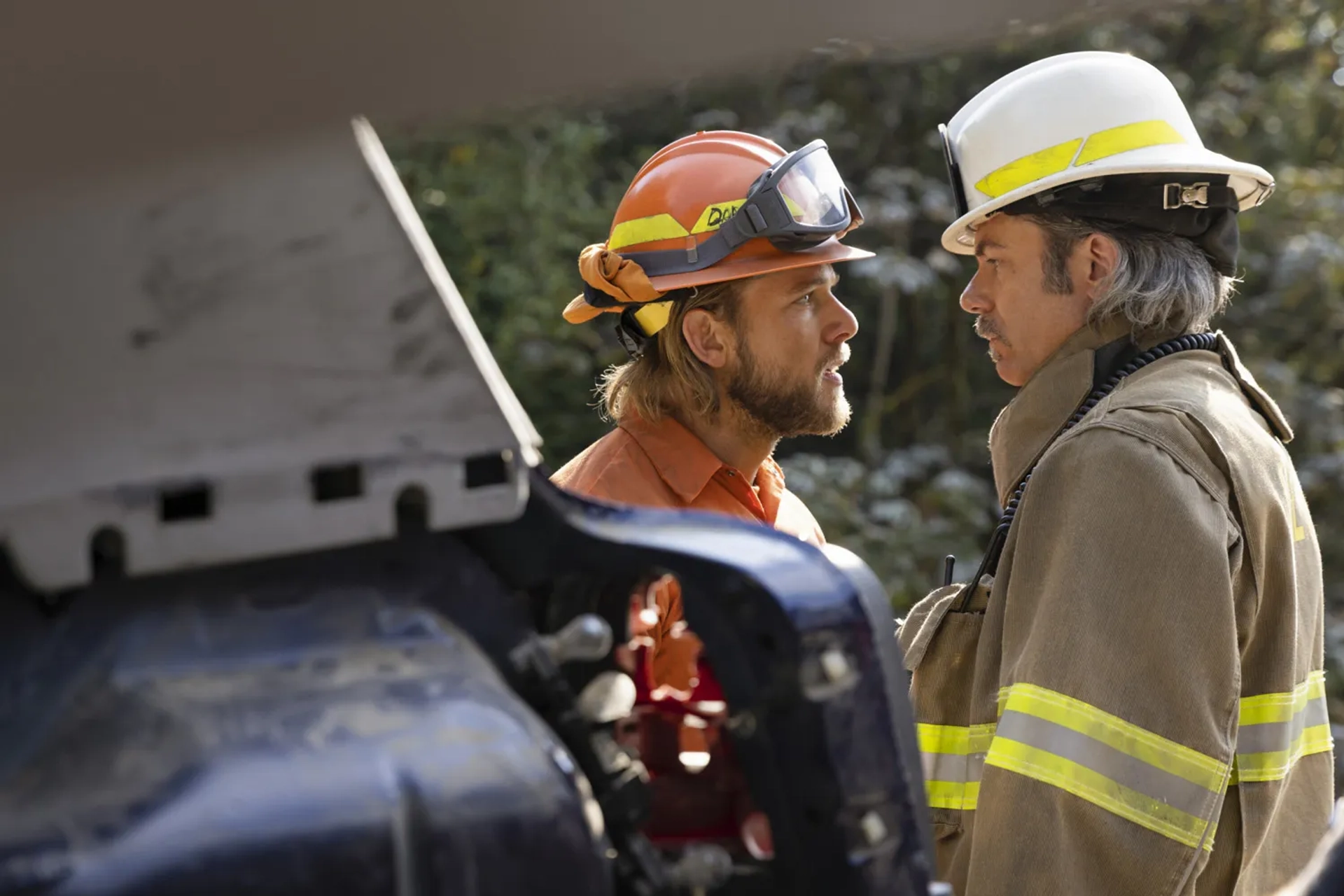 Billy Burke and Max Thieriot in Fire Country (2022)