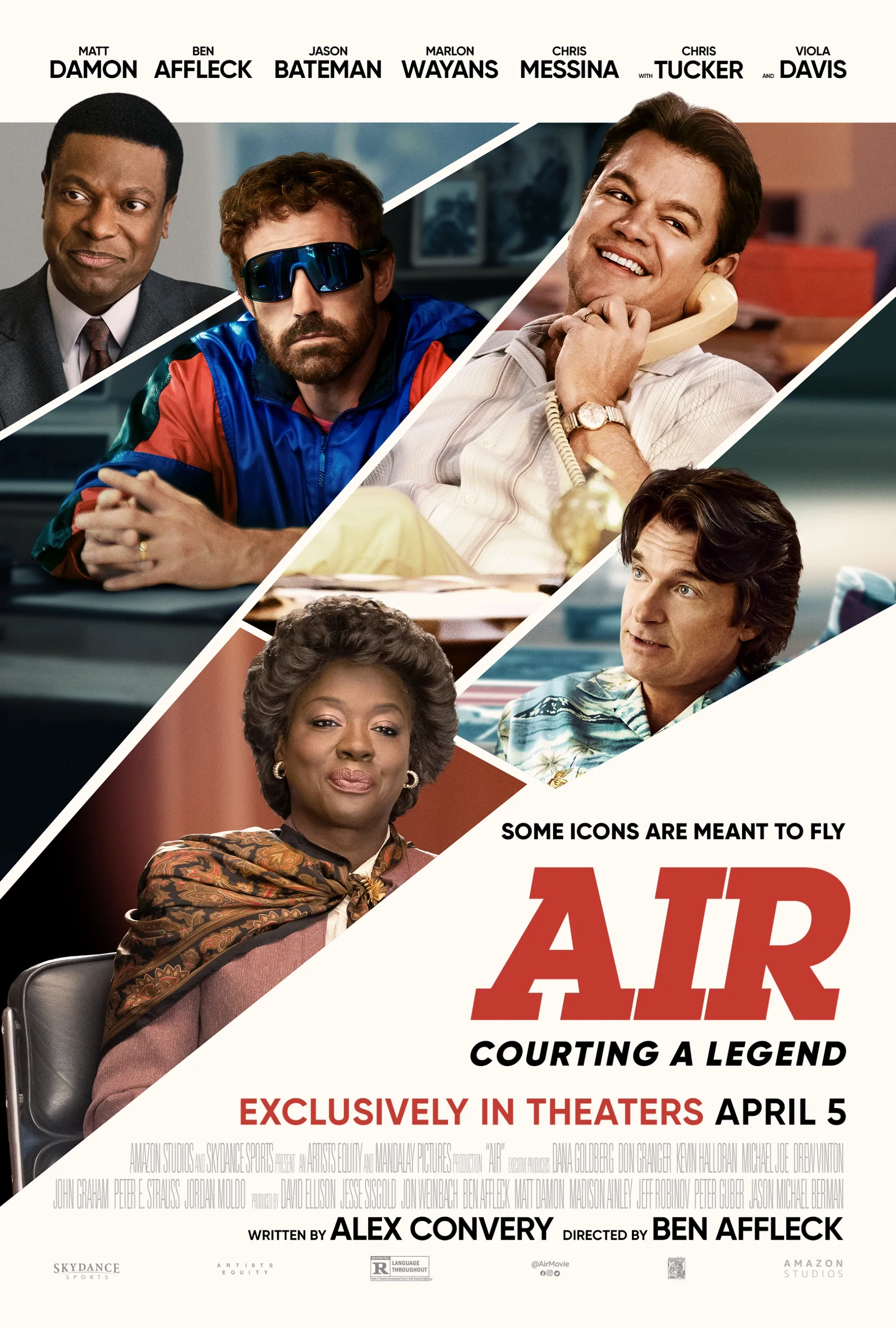 Ben Affleck, Matt Damon, Chris Tucker, Jason Bateman, and Viola Davis in Air (2023)