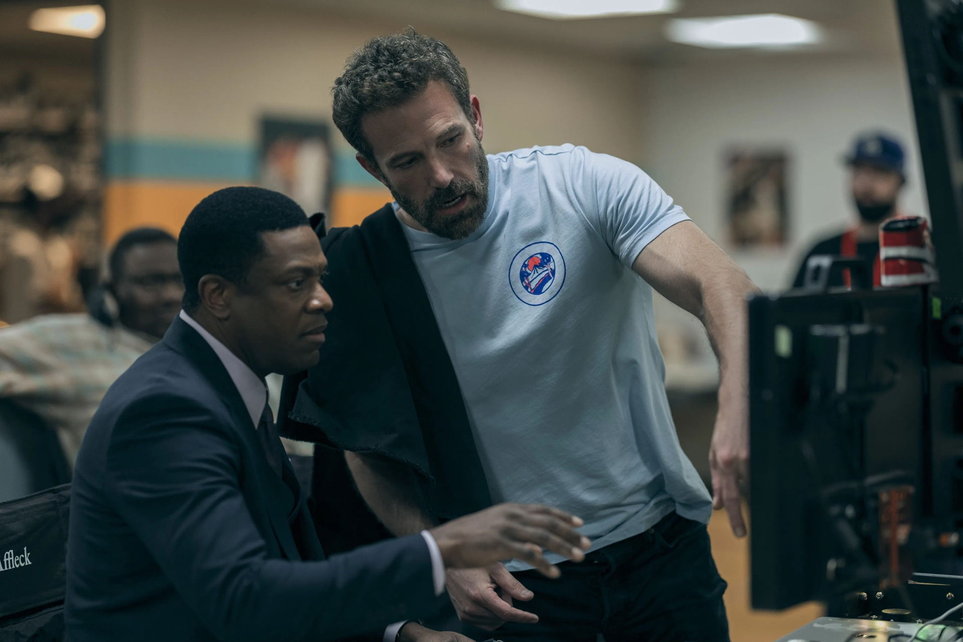 Ben Affleck and Chris Tucker in Air (2023)