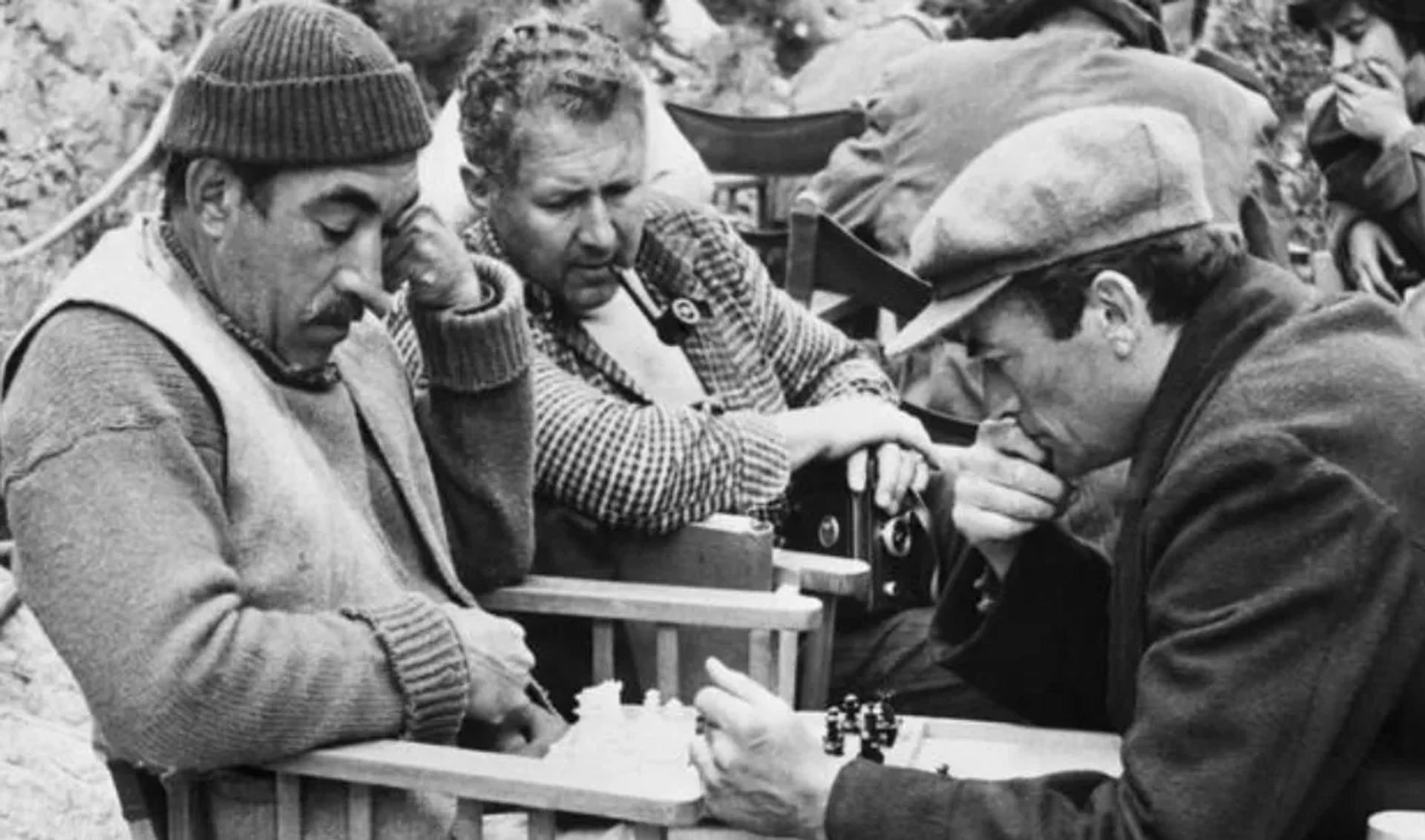 Gregory Peck, Anthony Quinn, and Anthony Quayle in The Guns of Navarone (1961)