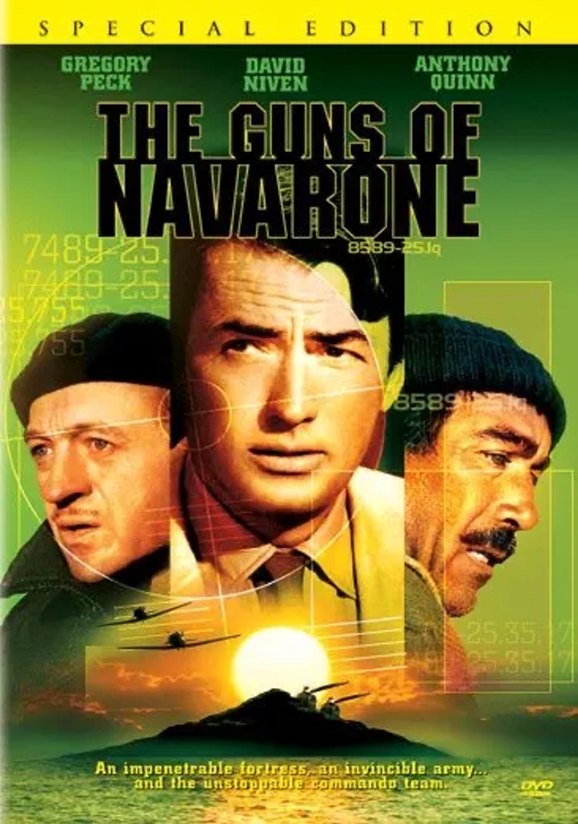 David Niven, Gregory Peck, and Anthony Quinn in The Guns of Navarone (1961)