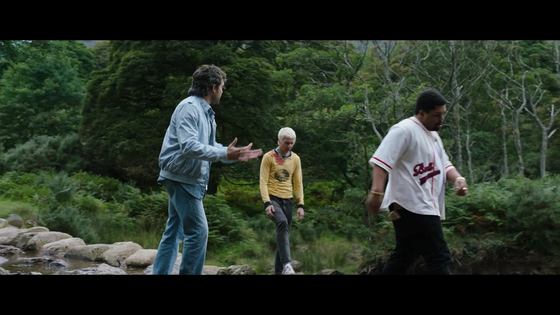 Alden Ehrenreich, Aaron Holliday, and O'Shea Jackson Jr. in Cocaine Bear (2023)