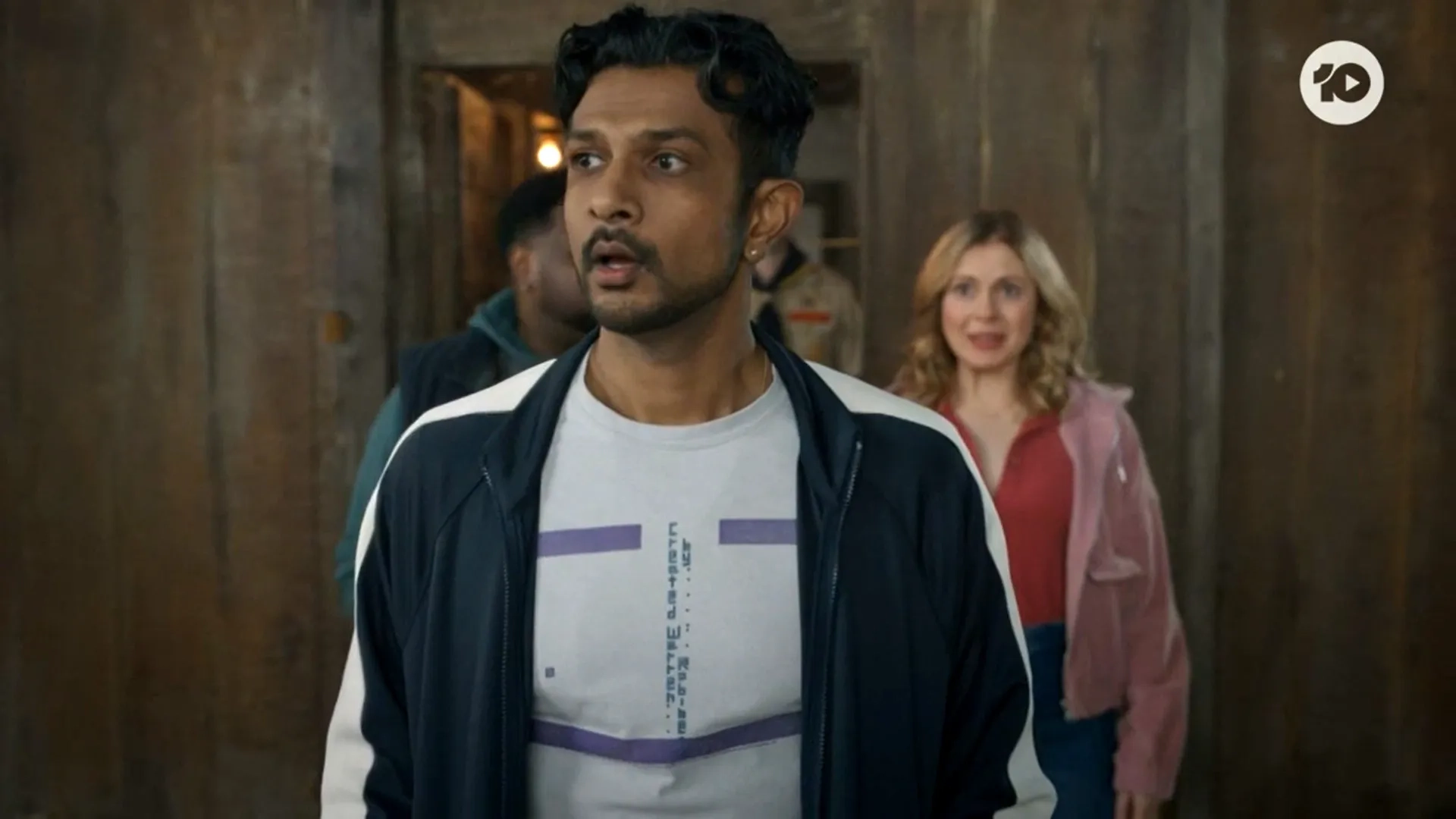 Rose McIver and Utkarsh Ambudkar in Ghosts (2021)