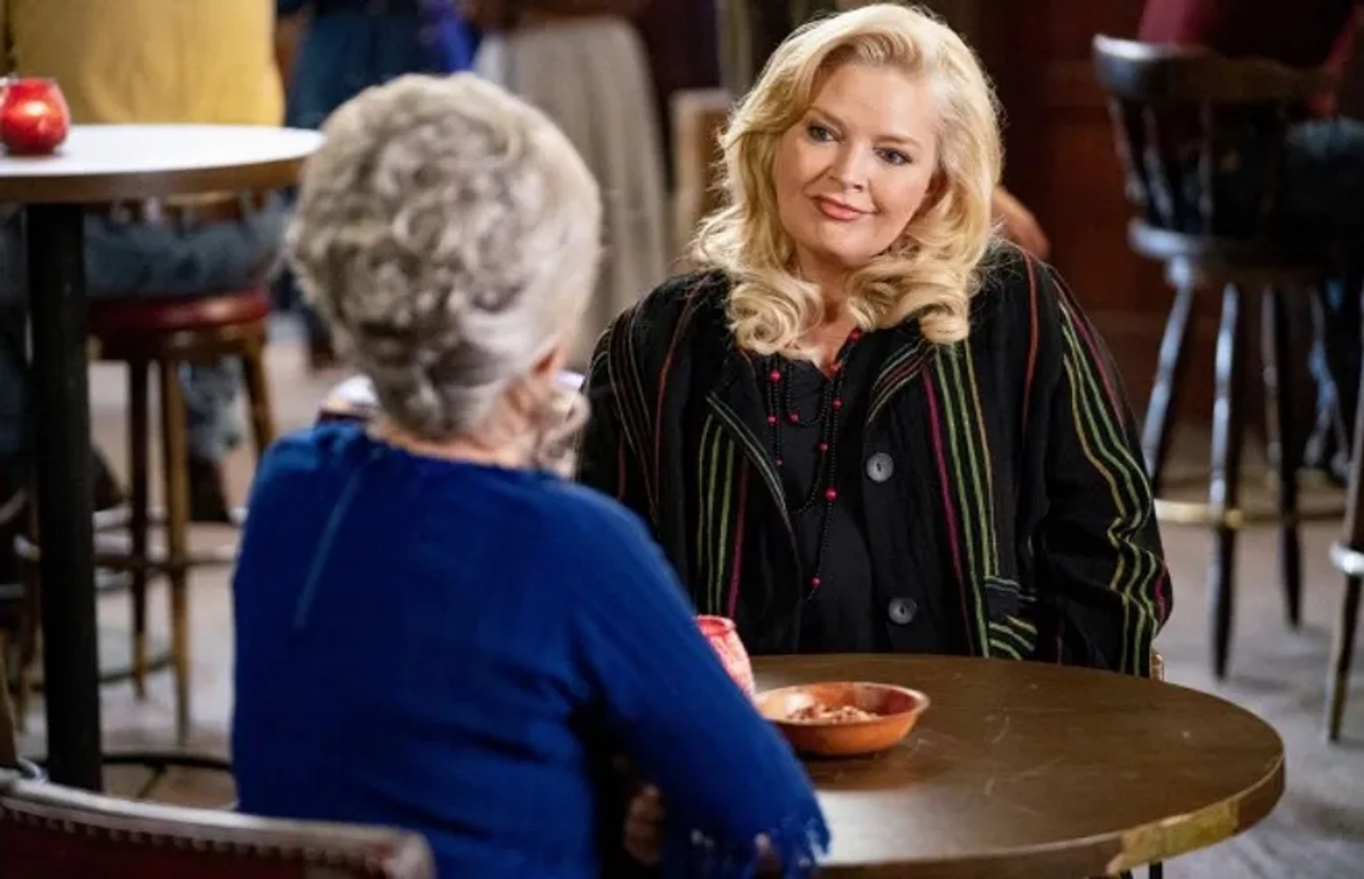 Annie Potts and Melissa Peterman in Young Sheldon: A Virus, Heartbreak and a World of Possibilities (2021)