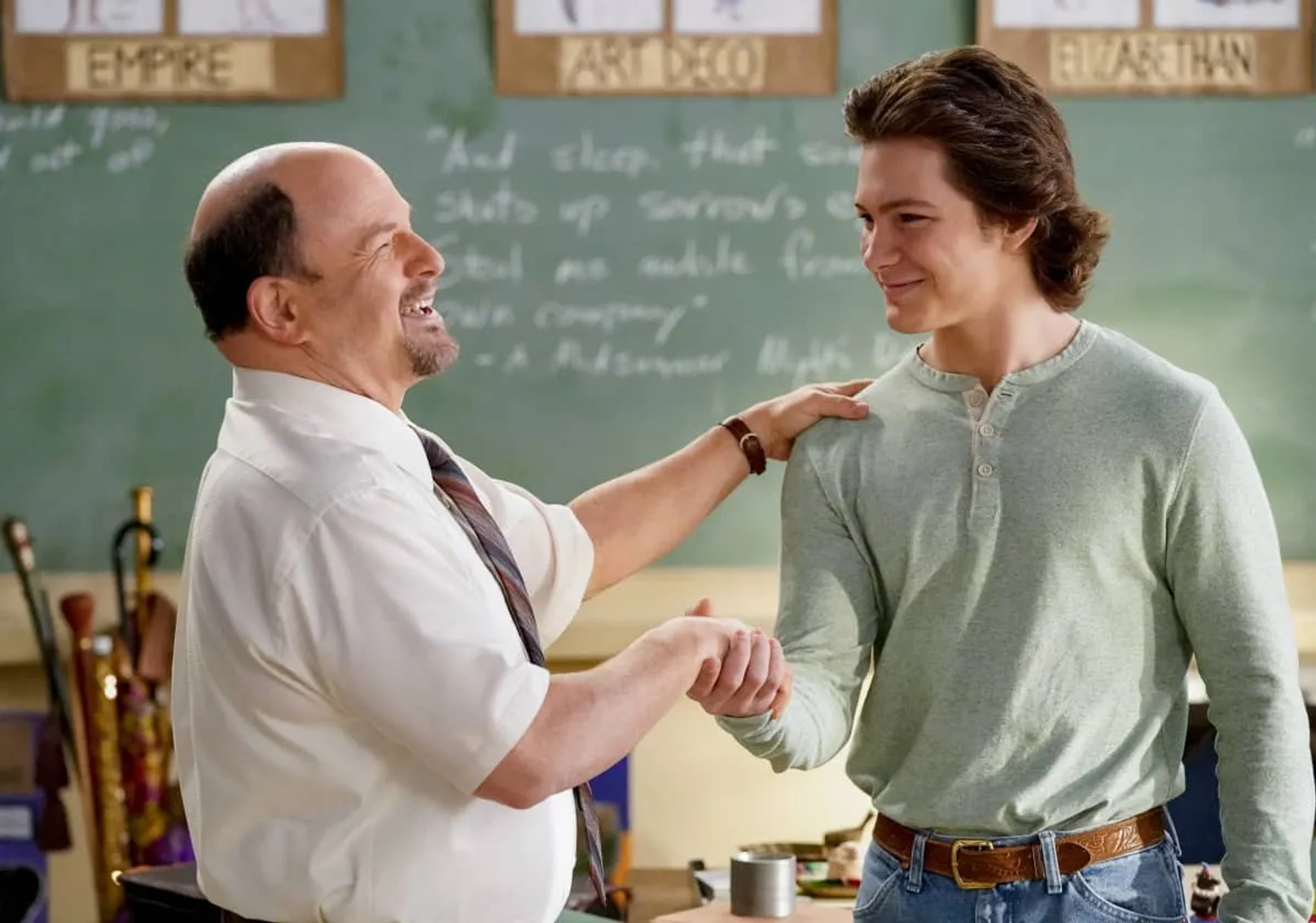 Jason Alexander and Montana Jordan in Young Sheldon: Cowboy Aerobics and 473 Grease-Free Bolts (2021)