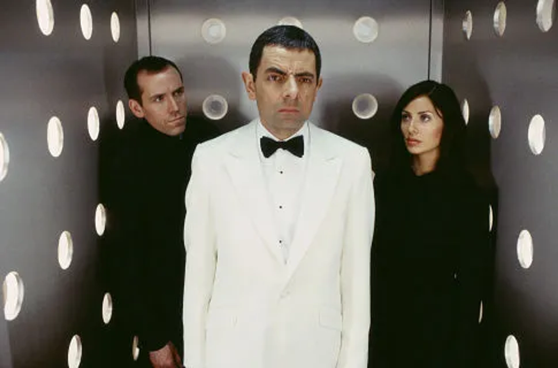 Rowan Atkinson, Natalie Imbruglia, and Ben Miller in Johnny English (2003)