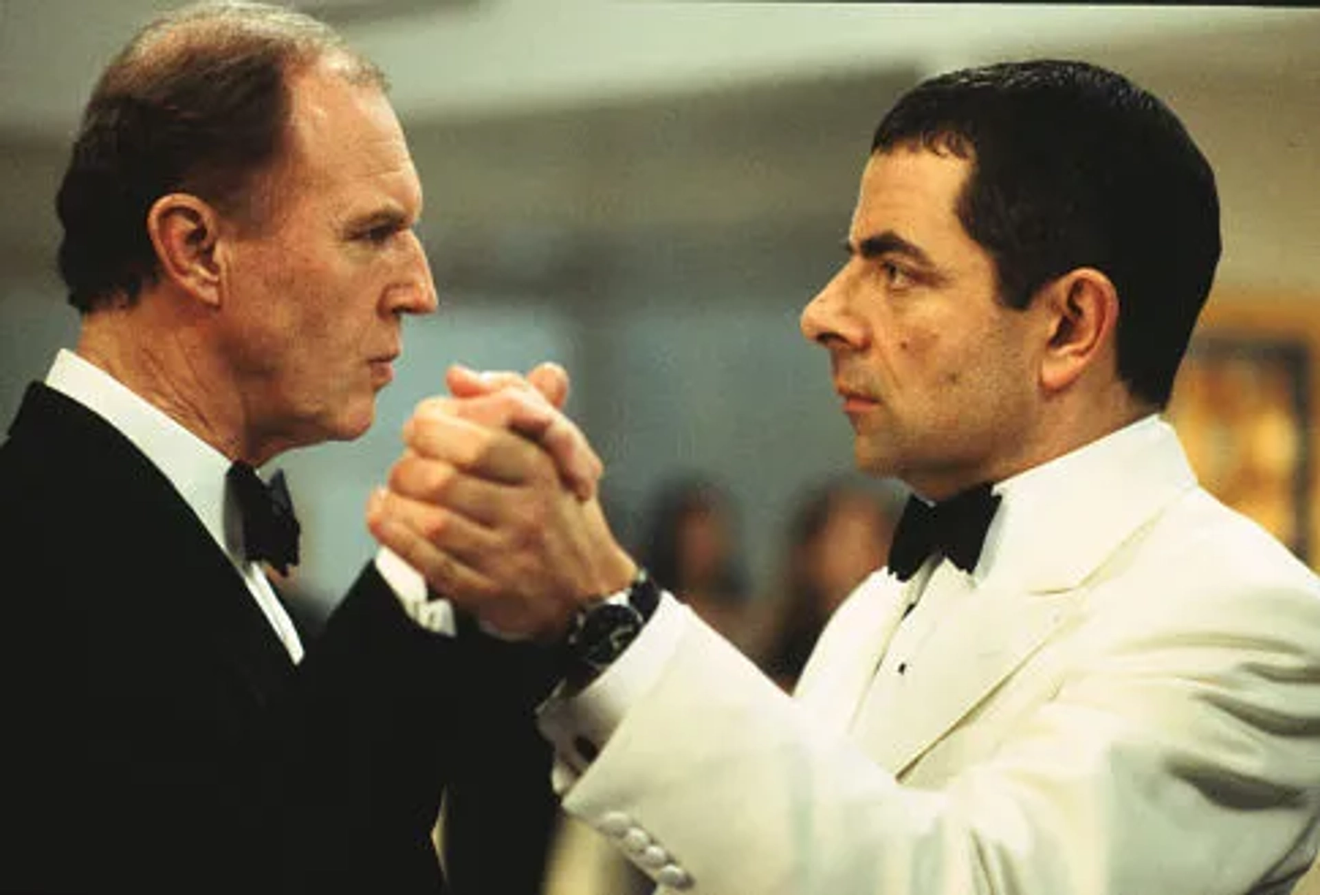 Rowan Atkinson and Tim Pigott-Smith in Johnny English (2003)