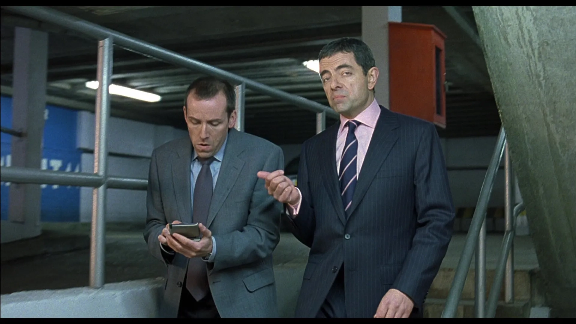 Rowan Atkinson and Ben Miller in Johnny English (2003)