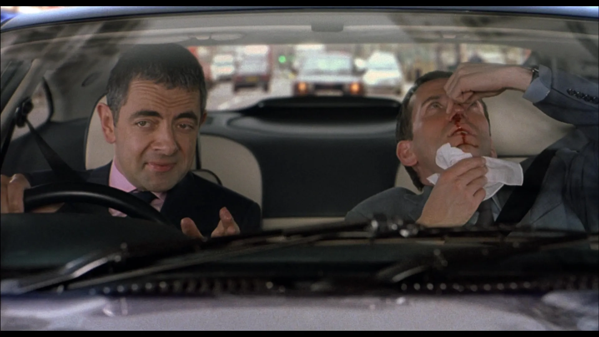 Rowan Atkinson and Ben Miller in Johnny English (2003)