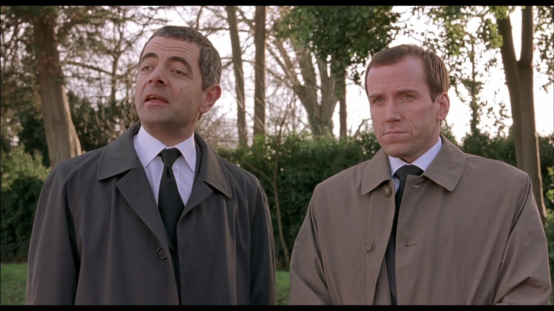 Rowan Atkinson and Ben Miller in Johnny English (2003)