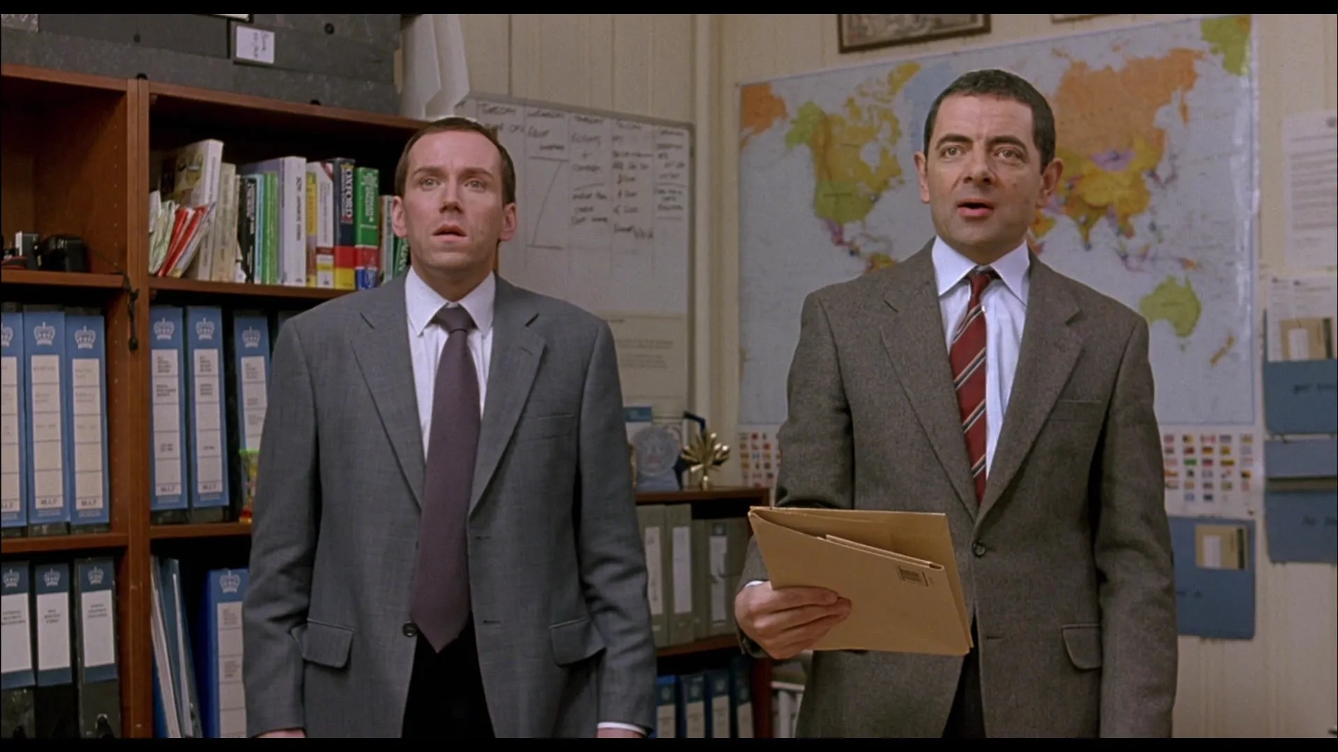 Rowan Atkinson and Ben Miller in Johnny English (2003)