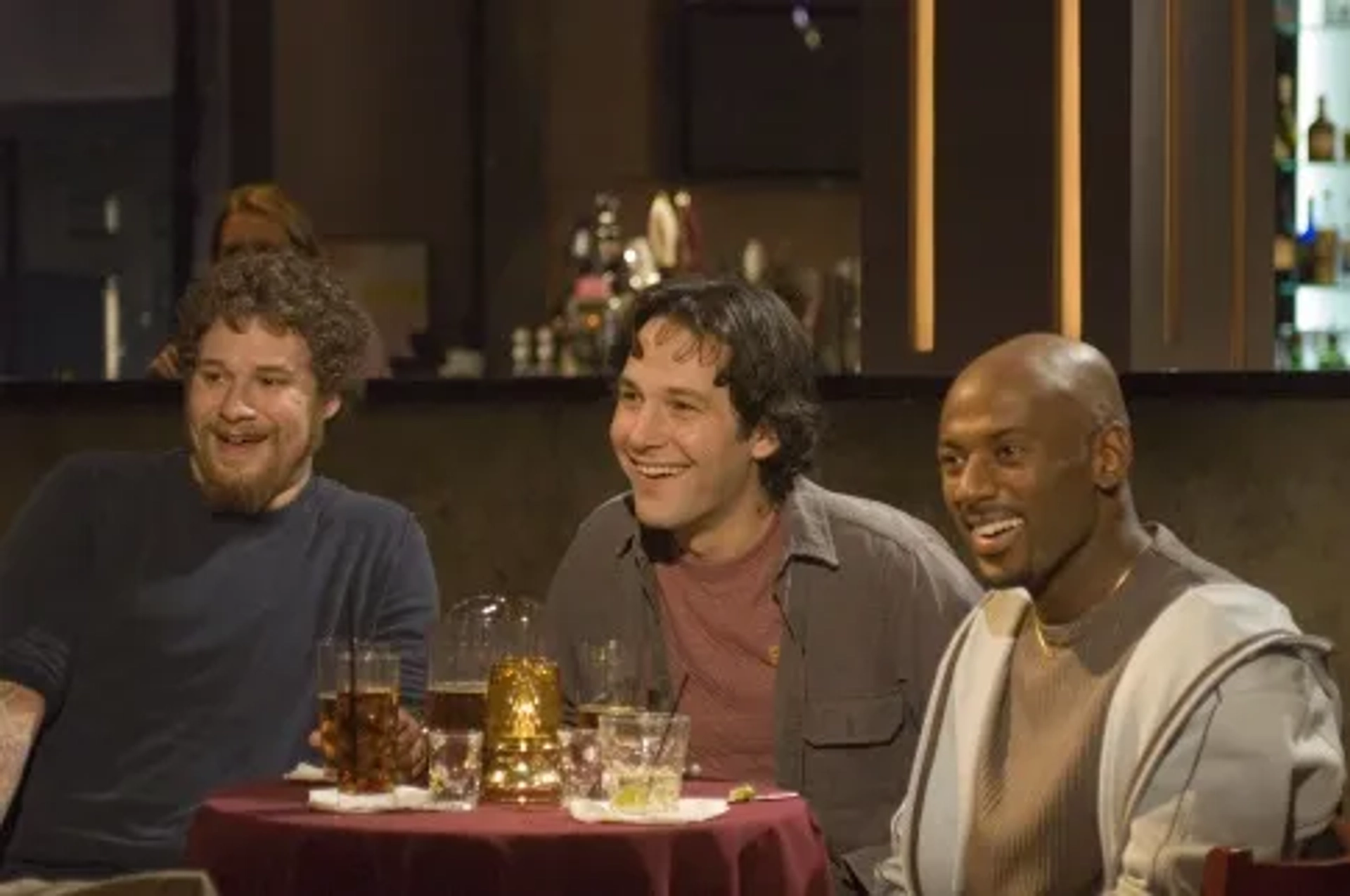 Romany Malco, Seth Rogen, and Paul Rudd in The 40-Year-Old Virgin (2005)