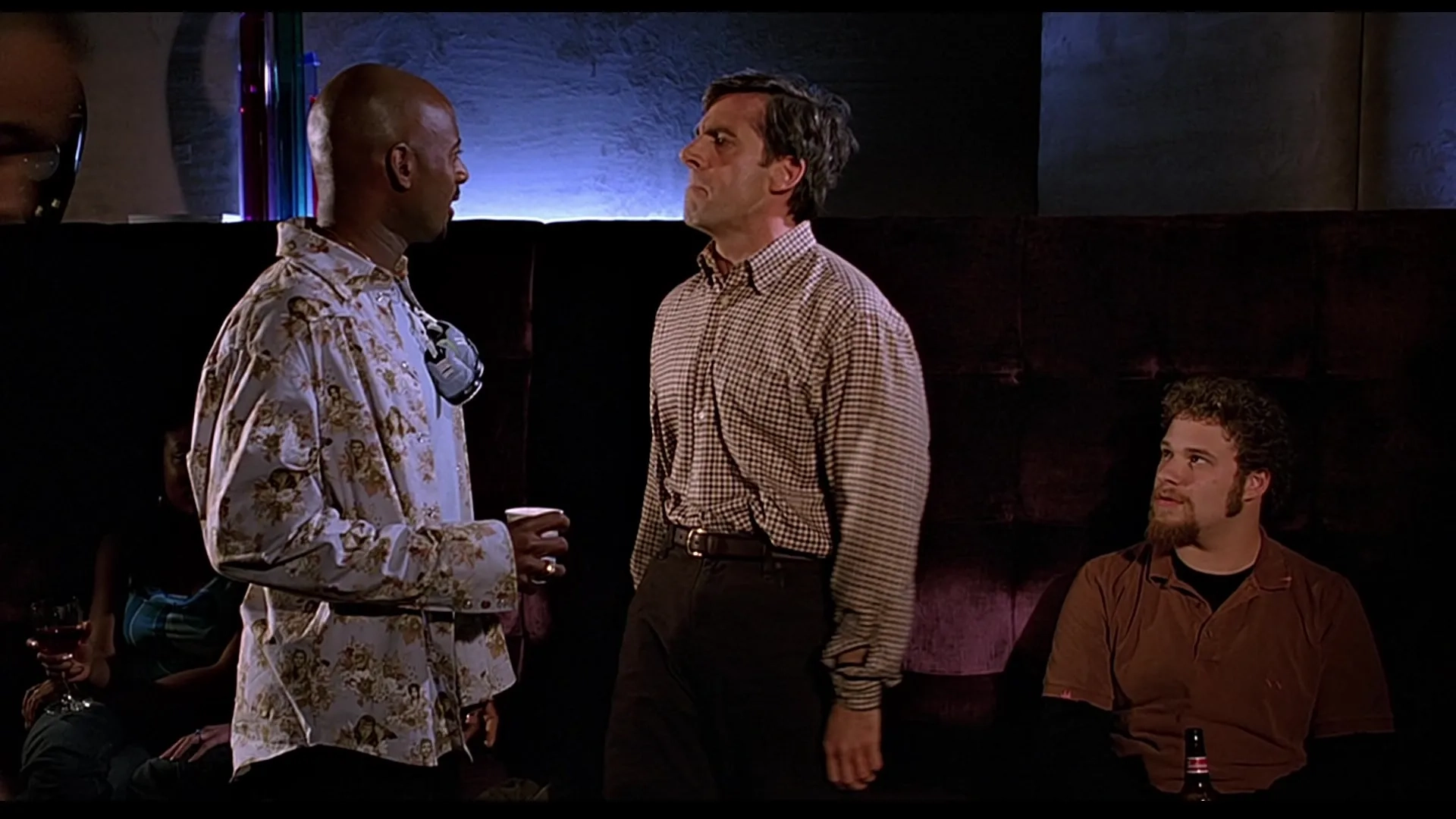 Steve Carell, Romany Malco, and Seth Rogen in The 40-Year-Old Virgin (2005)