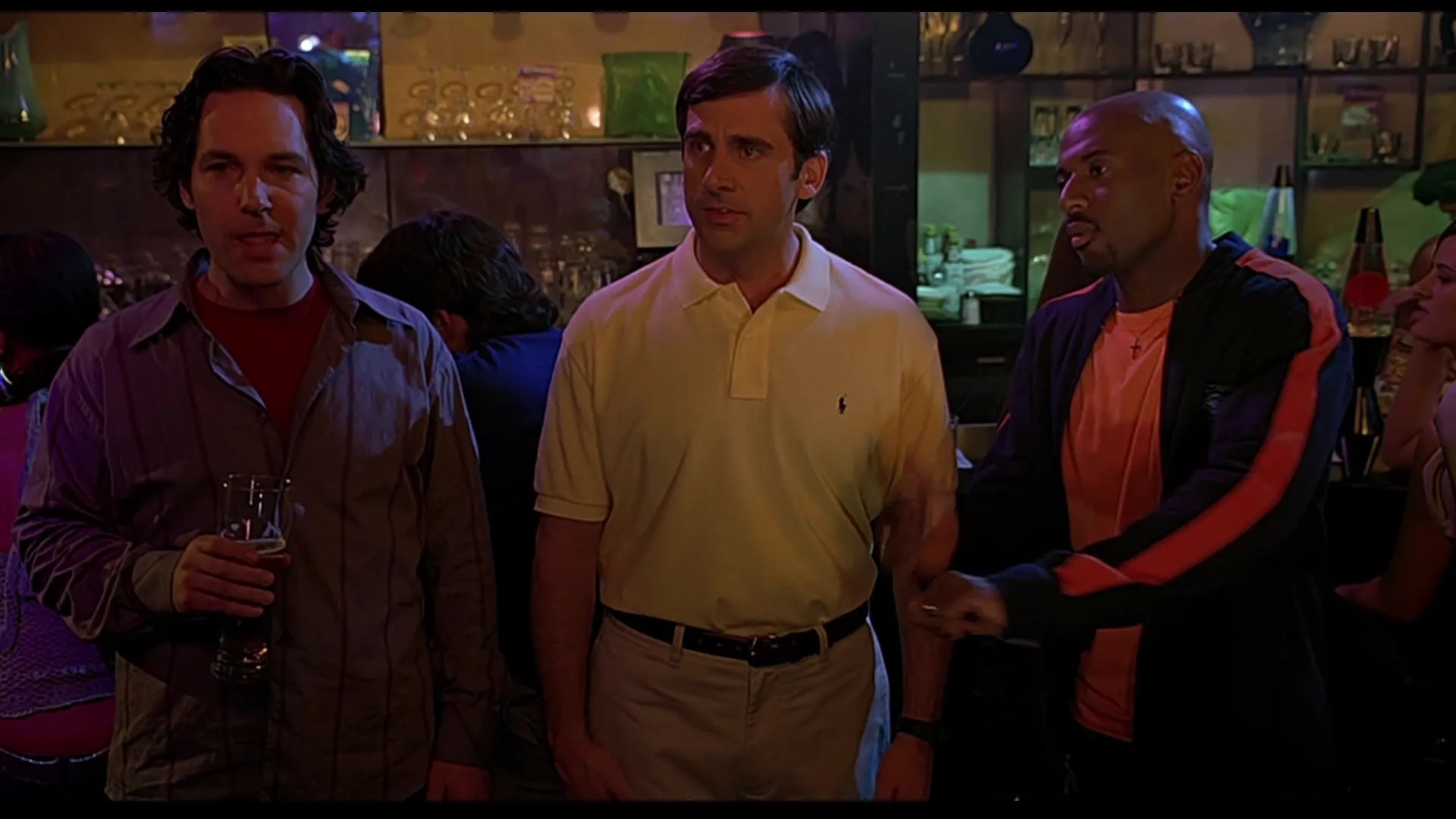 Steve Carell, Romany Malco, and Paul Rudd in The 40-Year-Old Virgin (2005)