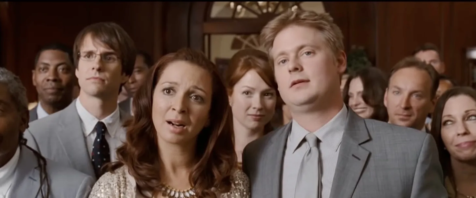 Maya Rudolph, Tim Heidecker, Greg Tuculescu, and Ellie Kemper in Bridesmaids (2011)