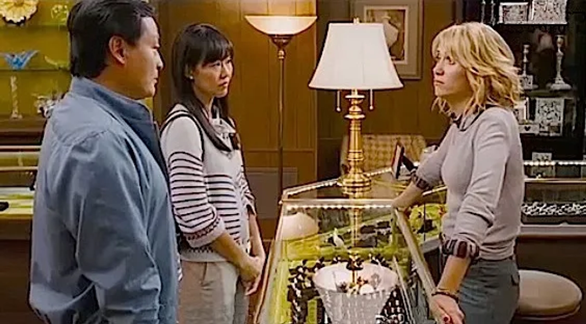 BRIDESMAIDS - Tom Yi, Elaine Kao and Kristin Wiig.