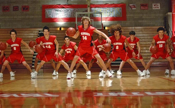 Corbin Bleu, Ryne Sanborn, Chris Warren, and Zac Efron in High School Musical (2006)