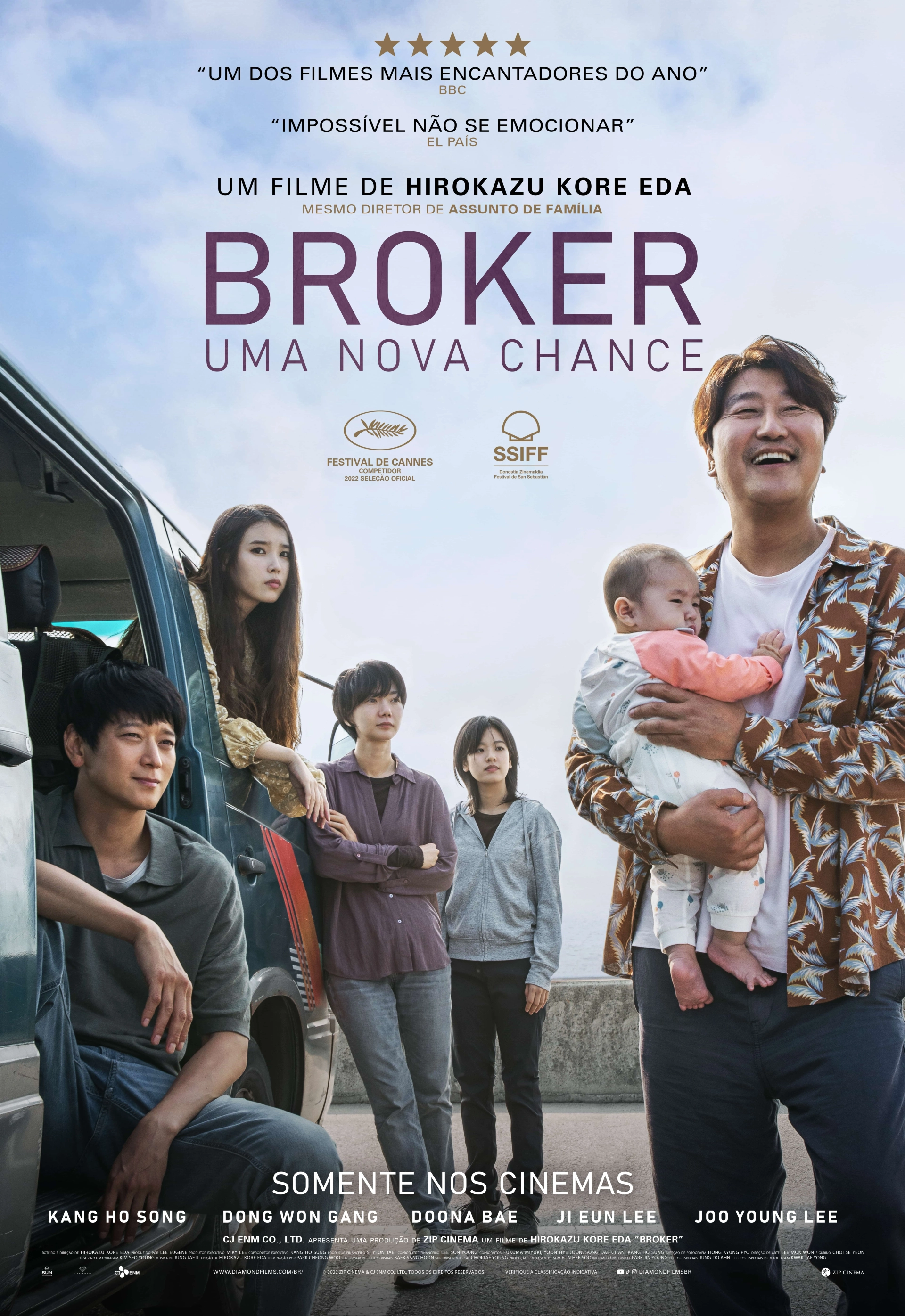 Bae Doona, Song Kang-ho, Gang Dong-won, IU, and Lee Joo-young in Broker (2022)