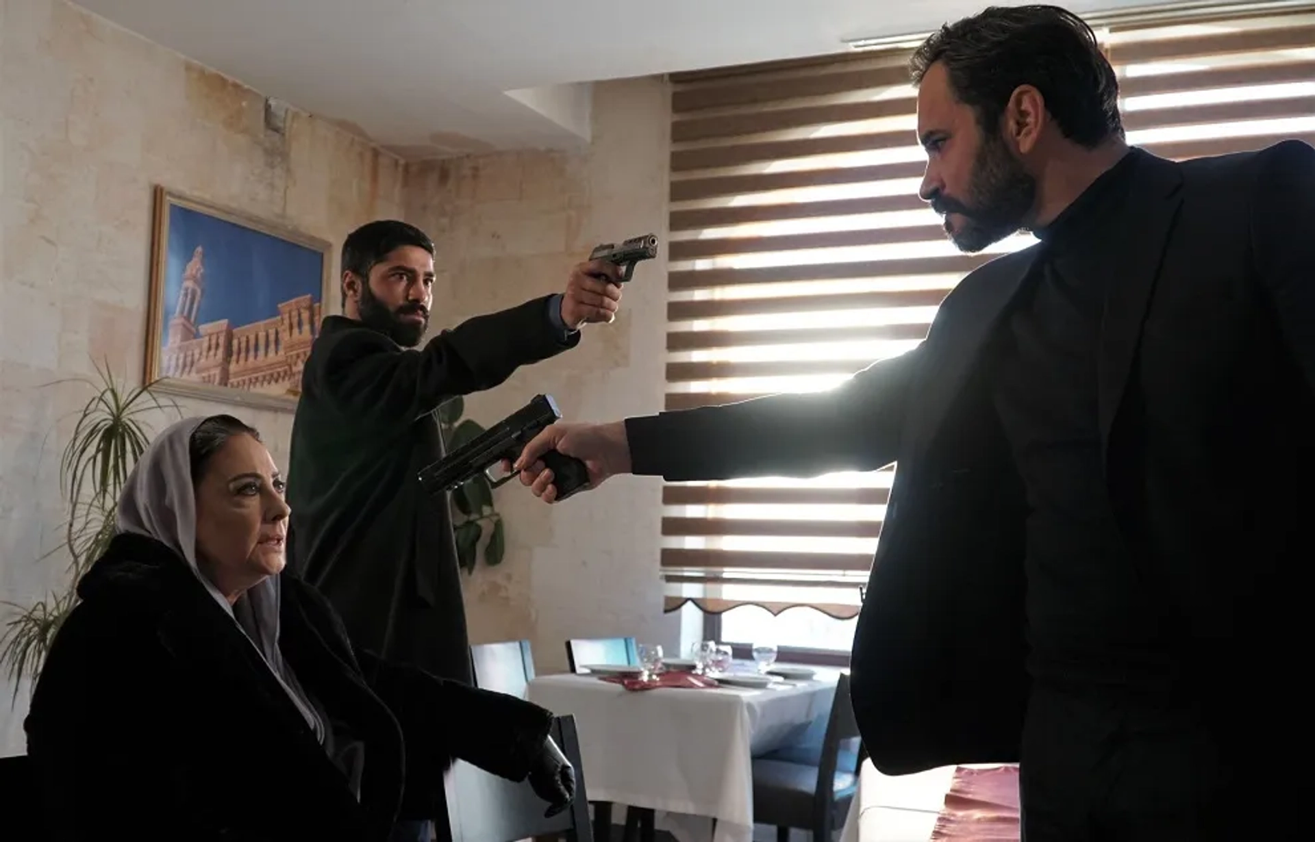 Emrullah Omay, Ayda Aksel, and Serdar Özer in Hercai: 58.Bölüm (2021)