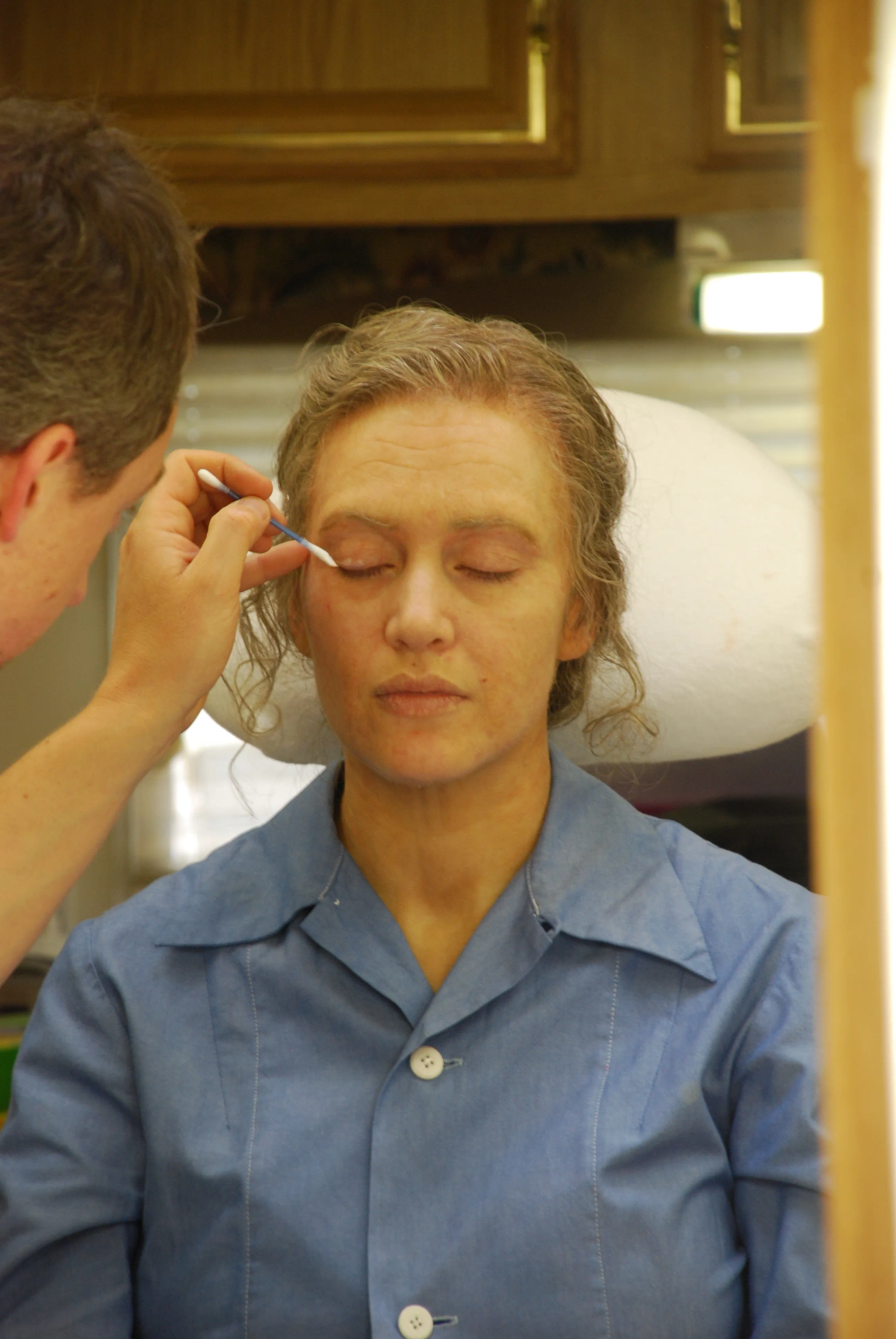 Applying Kate Winslet's prosthetics for The Reader