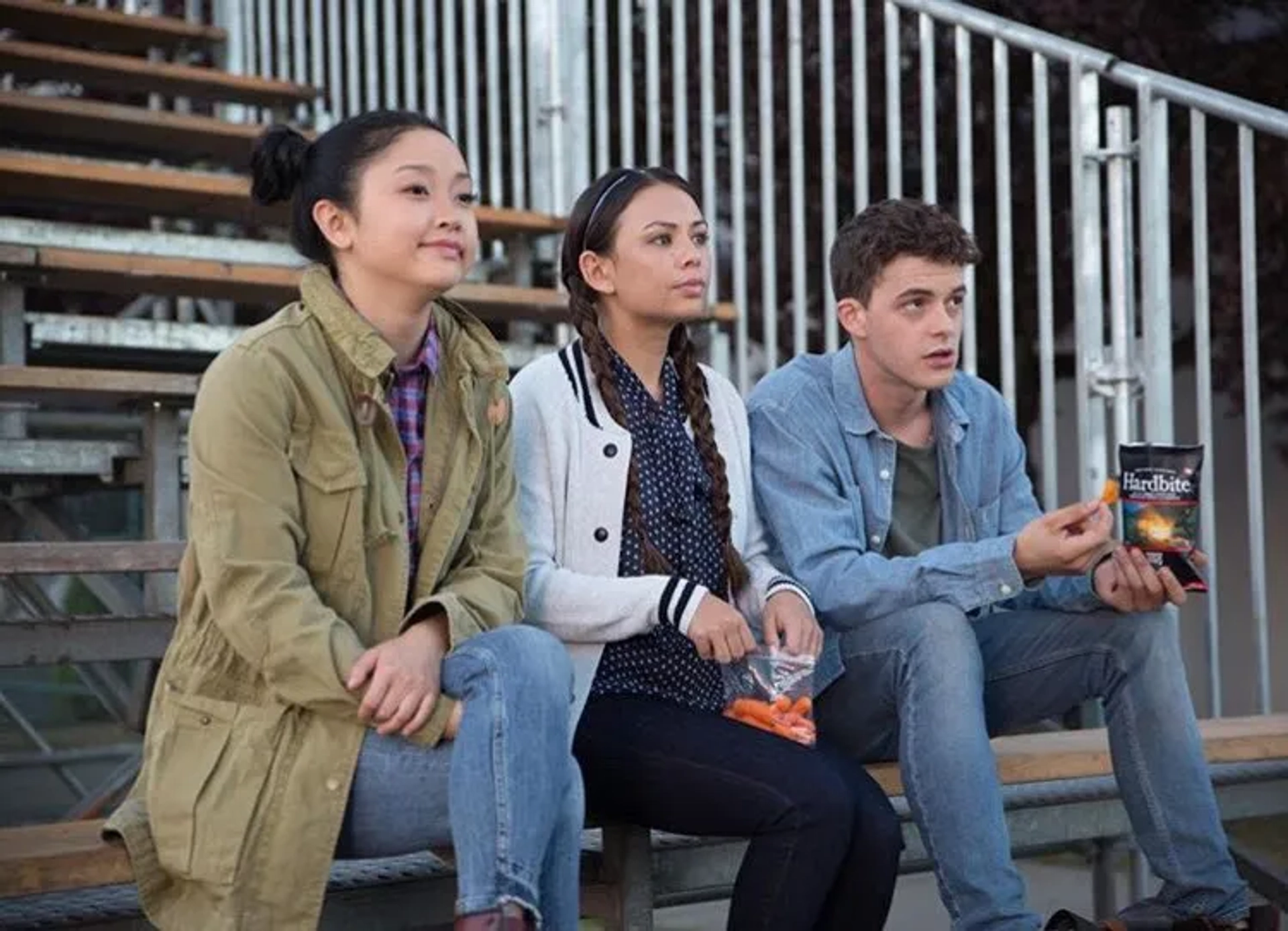 Janel Parrish, Israel Broussard, and Lana Condor in To All the Boys I've Loved Before (2018)