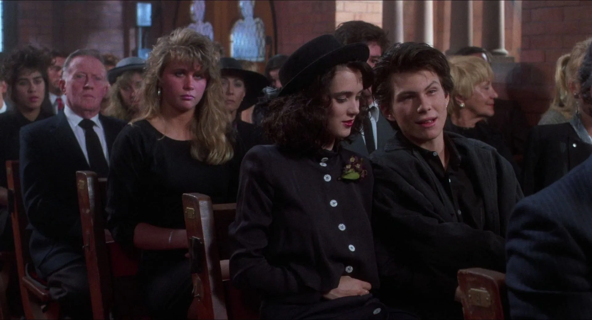 Winona Ryder and Christian Slater in Heathers (1988)