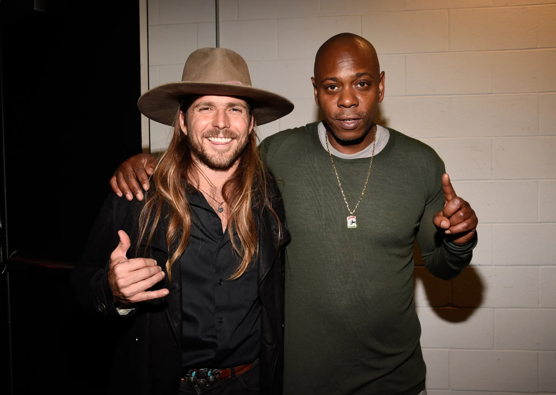 Dave Chappelle and Lukas Nelson at an event for A Star Is Born (2018)