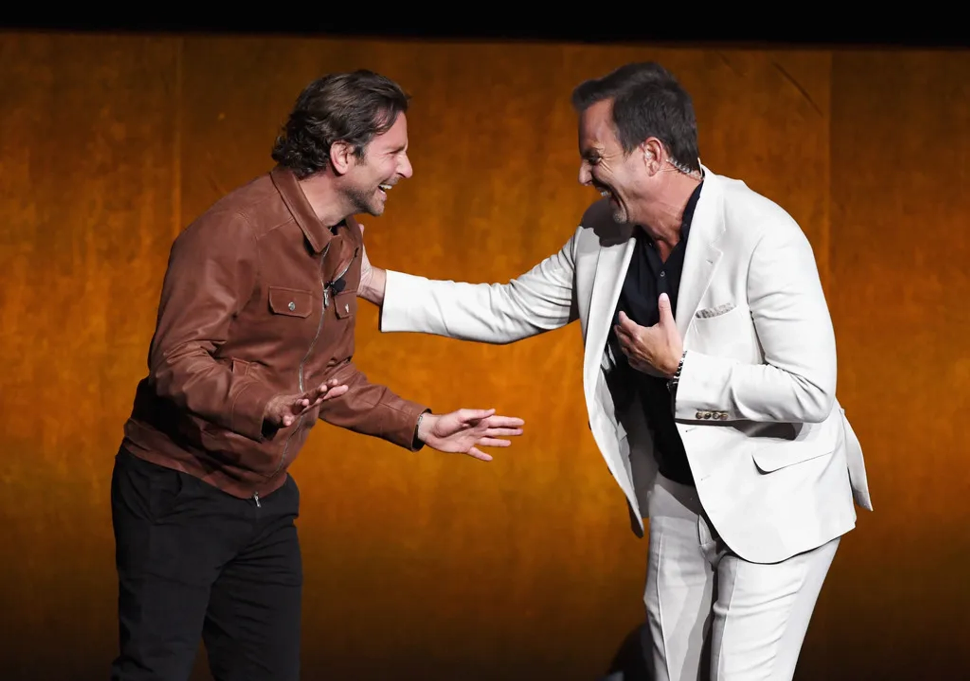 Will Arnett and Bradley Cooper at an event for A Star Is Born (2018)