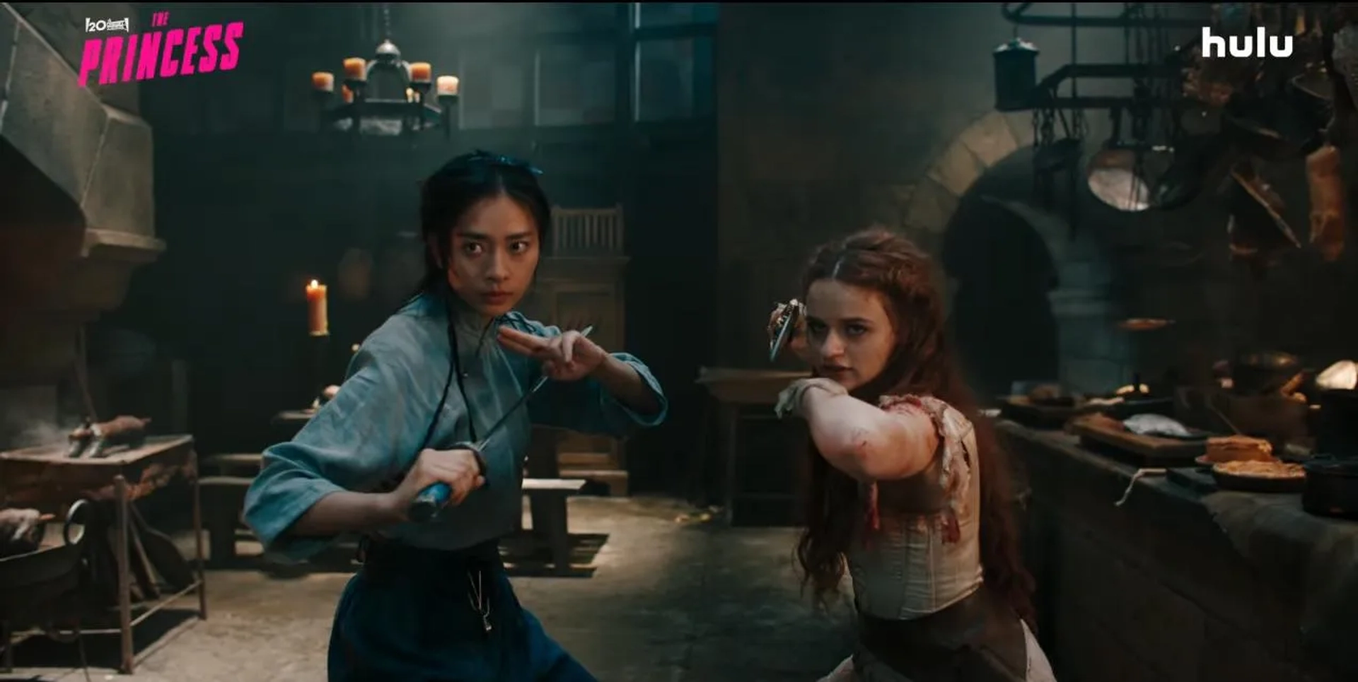 Joey King and Veronica Ngo in The Princess (2022)