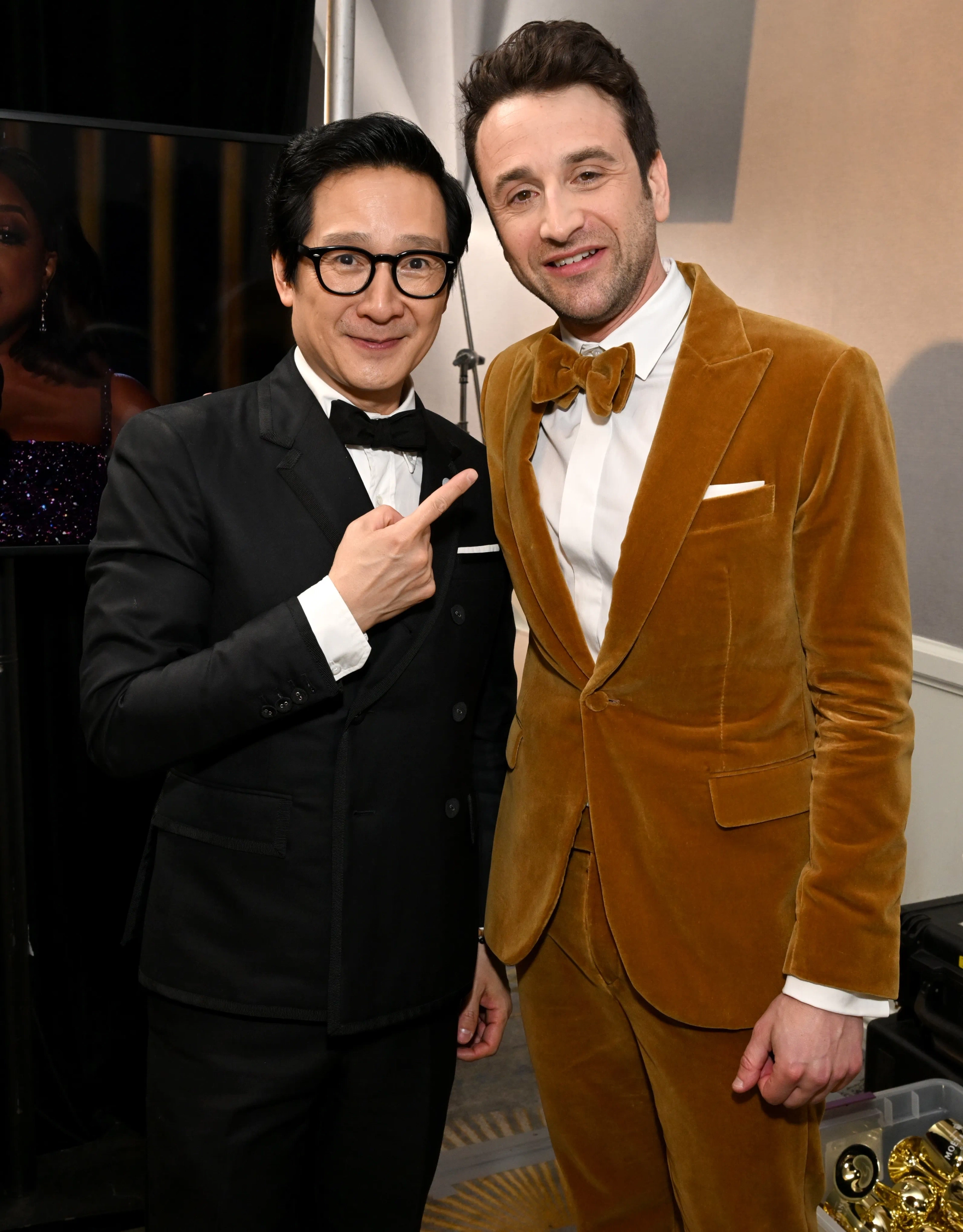 Ke Huy Quan and Justin Hurwitz at an event for Babylon (2022)