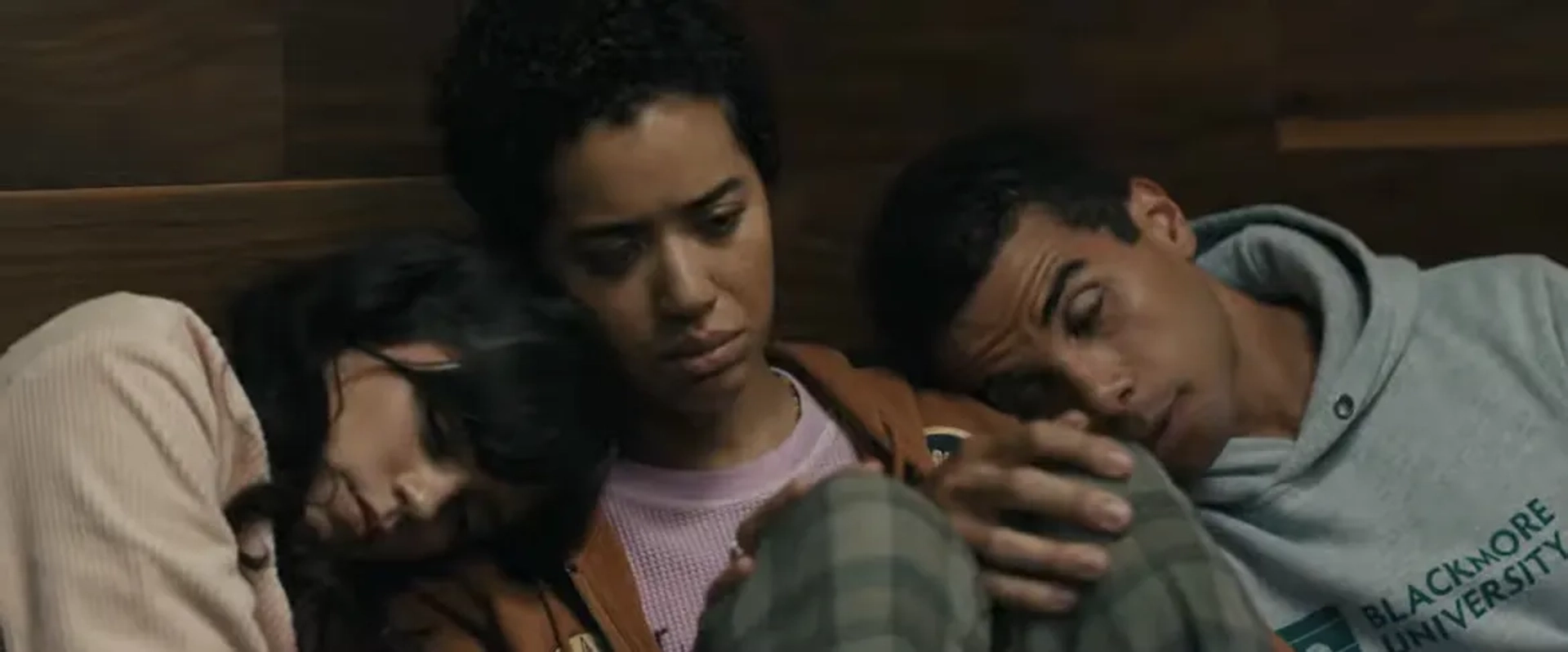 Mason Gooding, Jenna Ortega, and Jasmin Savoy Brown in Scream VI (2023)